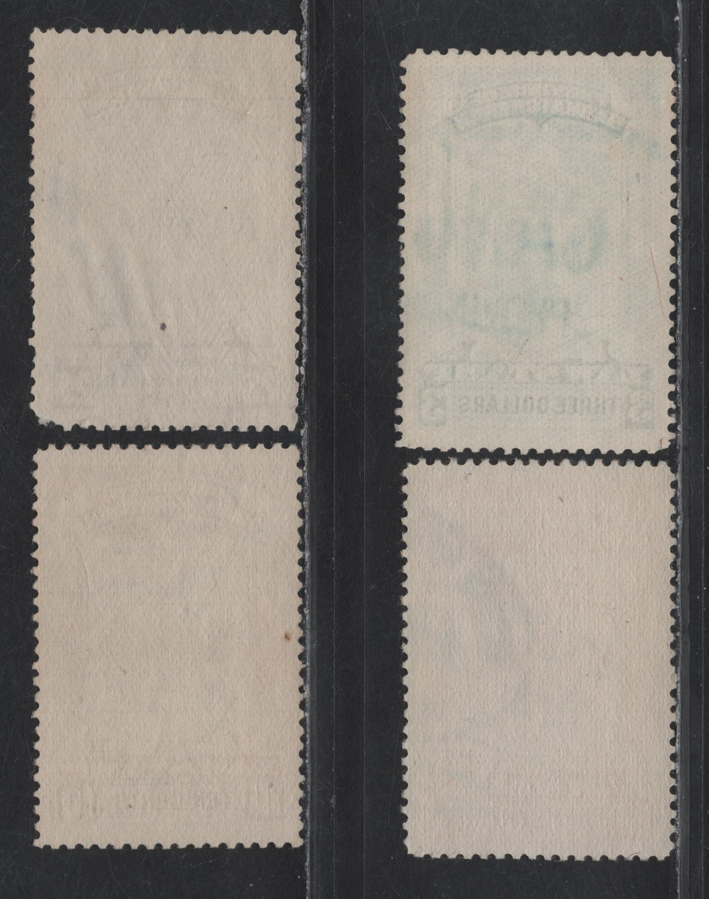 Lot 93 Canada Van Dam#SL34, SL36-SL37, SL41 10c - $3 Lake - Slate Arms, 1908 First Law Issue, 4 Fine/Very Fine Used Singles, Province Of Saskatchewan
