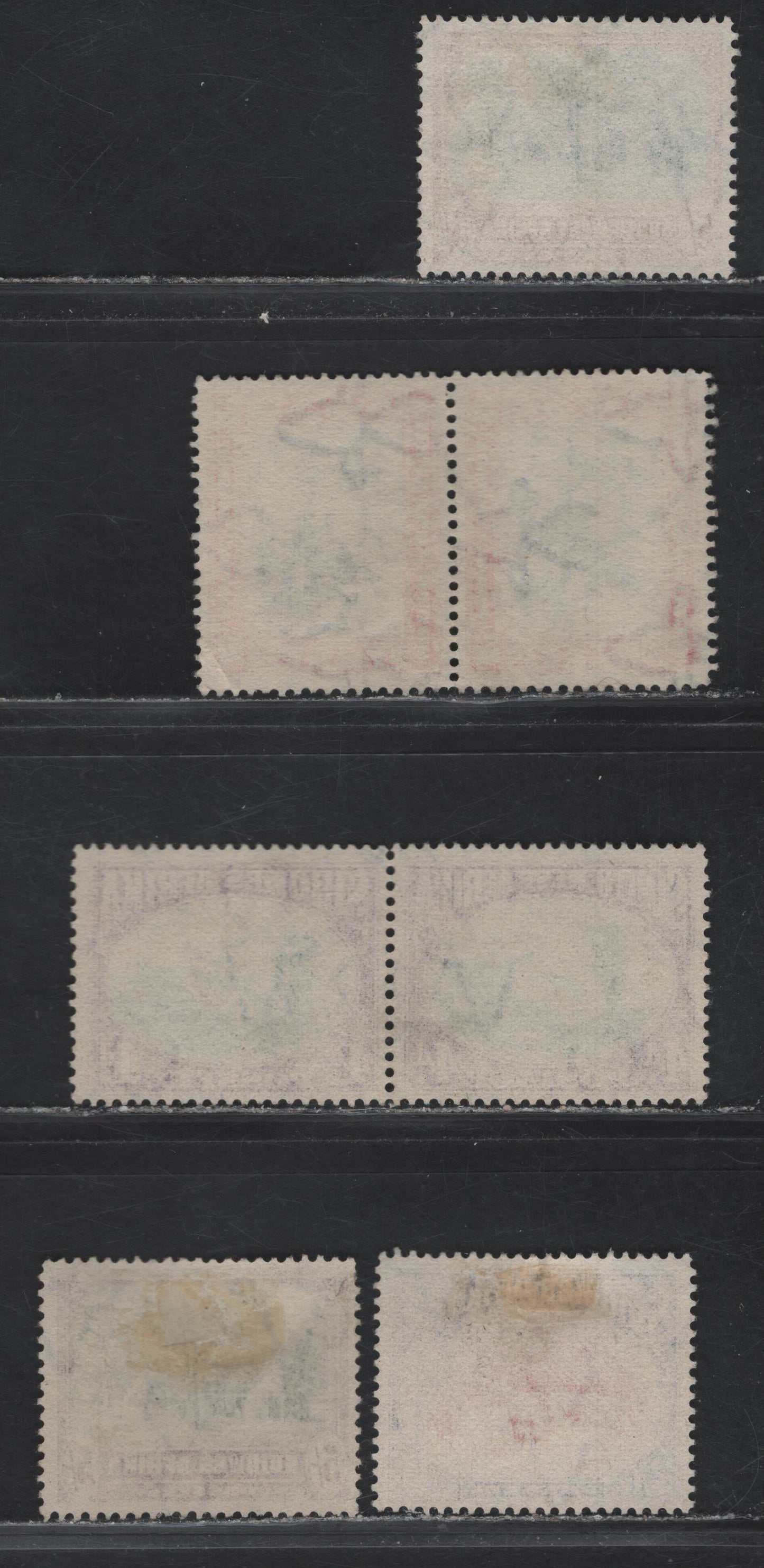 Lot 149 South-West Africa (C) SG#75, 78, 82-83 1d - 5/- Indigo & Scarlet - Sage Green & Red Brown Pictorial, 1931 Pictorial Issue, 5 Fine/Very Fine Used Singles & Pairs, The 2 5/- Singles Have Completely Different Colors
