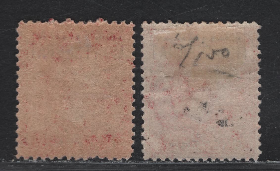 Lot 50 Montserrat (C) SG#1, 8c 1d Red & Rose Red Queen Victoria, 1876-1885 Overprinted Courbould Heads Issue, 2 VFOG Singles, Crown CC & CA Wmk