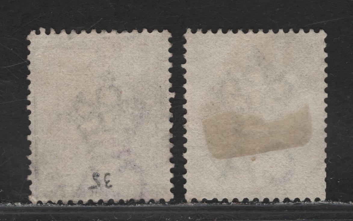 Lot 95 Cape of Good Hope (C) SG#40a, 42a 1/2d - 2d Gray Black - Deep Bistre Seated Hope, 1882-1883 Seated Hope Issue, 2 Fine/Very Fine Used Singles, Crown CA Wmk
