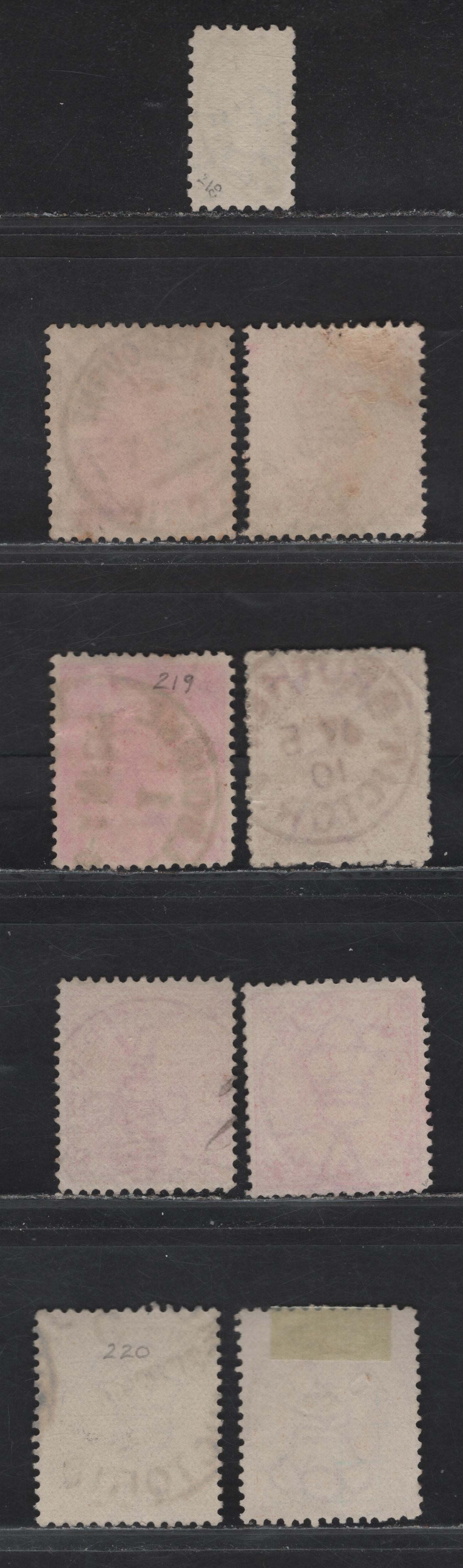Lot 139 Australia - Victoria (C) SG#385c, 423, 417,a, 418c, 420 1d - 6d Pale Rose Red - Dull Green Queen Victoria, 1901-1913 Queen Victoria Issues, 9 Fine/Very Fine Used Singles, Single Circle Town, Melbourne & Registered CDS Cancels
