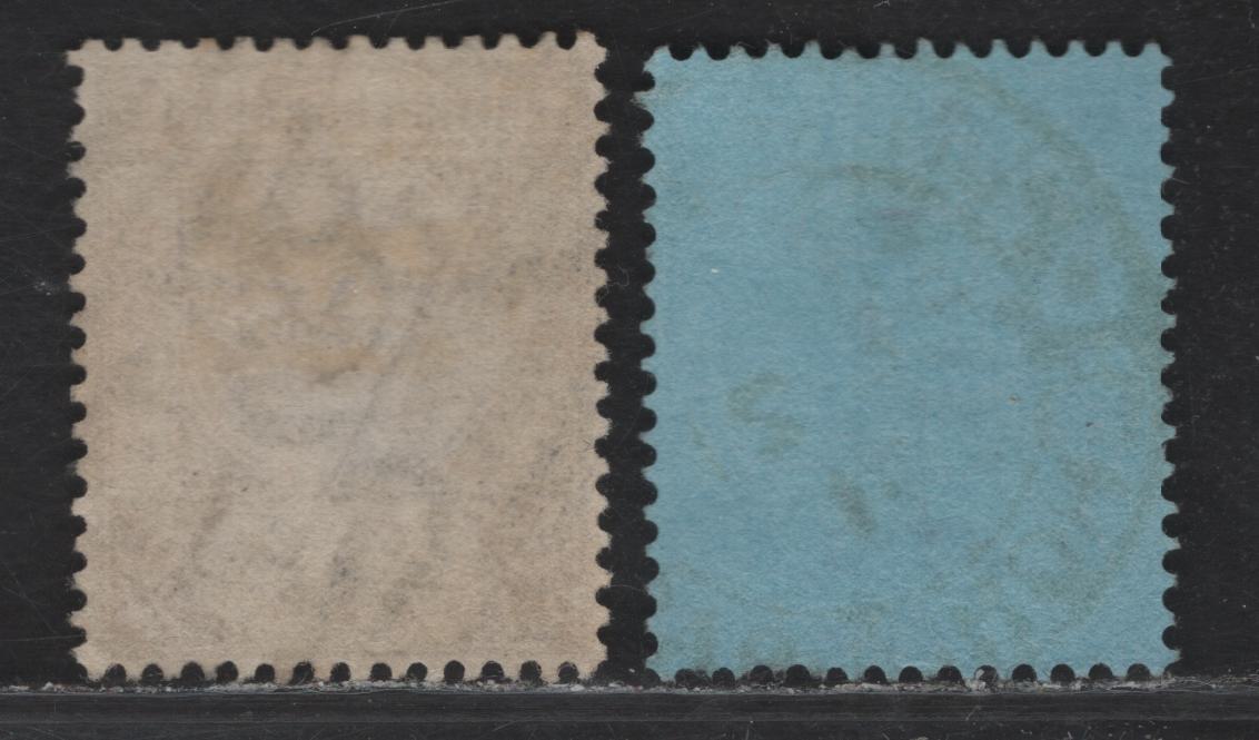 Lot 161 British Honduras (C) SG#53, 55, 1891-1901 Queen Victoria Keyplate Issue, 2 Very Fine Used Singles, Punta Gorda & Corozal Barred Cancels, Research Indicated Both hese Cancels Are Scarce