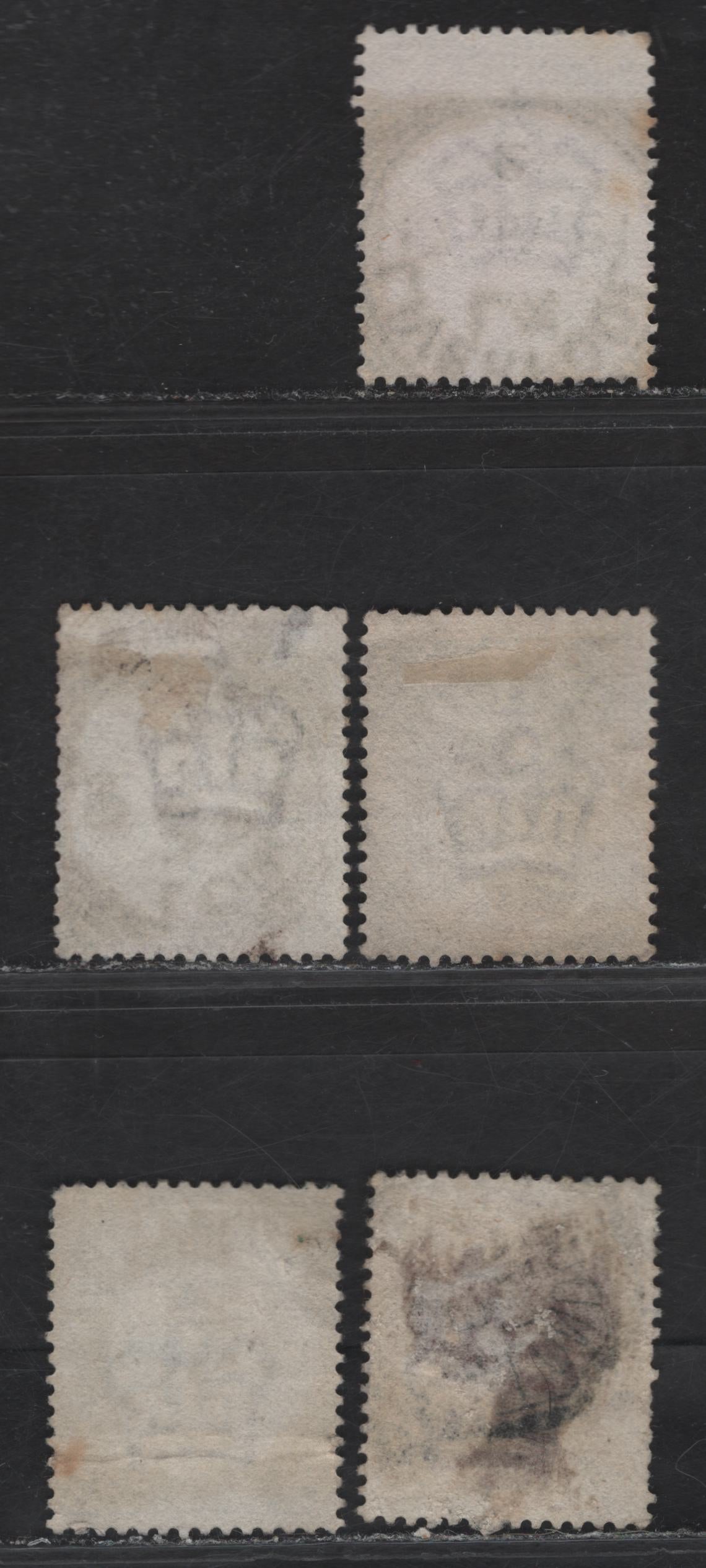 Lot 181 Great Britain (C) 1880-1883 Queen Victoria Surface Printed Issue, 5 Ungraded Used Singles, Liverpool, London EC, Mark Lane Squared Circle Cancels & Octagonal Squared London EC Cancel