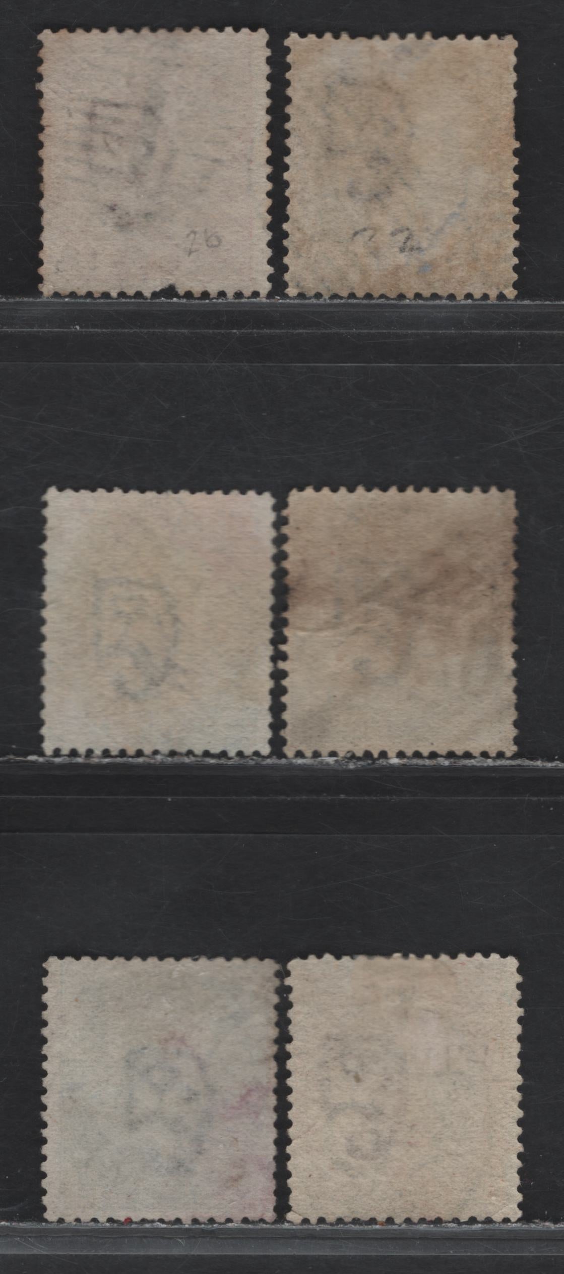 Lot 193 India & Burma (C) A Selection Of Numeral Grid Cancellations On, 1865-1868 Queen Victoria Surface Printed Issues Wmk Elephant's Head, 6 Fine Used Singles Incl #1 Calcutta Duplex, #22 Nagpur, #5 Madras, #150 Diamond Grid For Lahore, #170