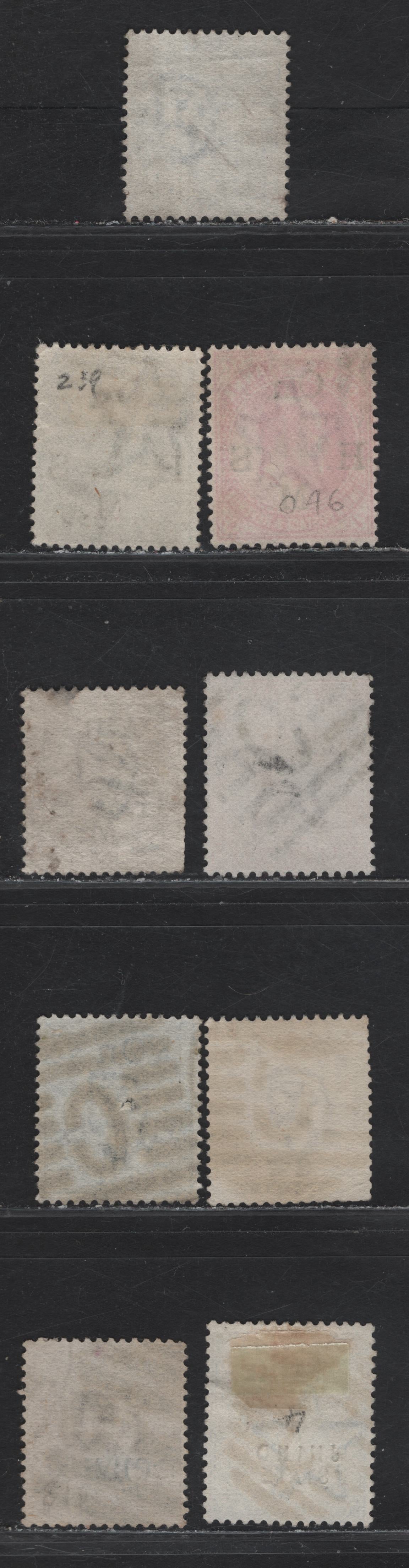 Lot 198 India & Pakistan (C) Selection Of All India Grid Cancels For Calcutta, Sind,Persian Gulf, Rajputana On, 1865-1868,1882-1900 Queen Victoria Surface Printed Issues, 9 F & VF Used Singles Some Having Service Overprints