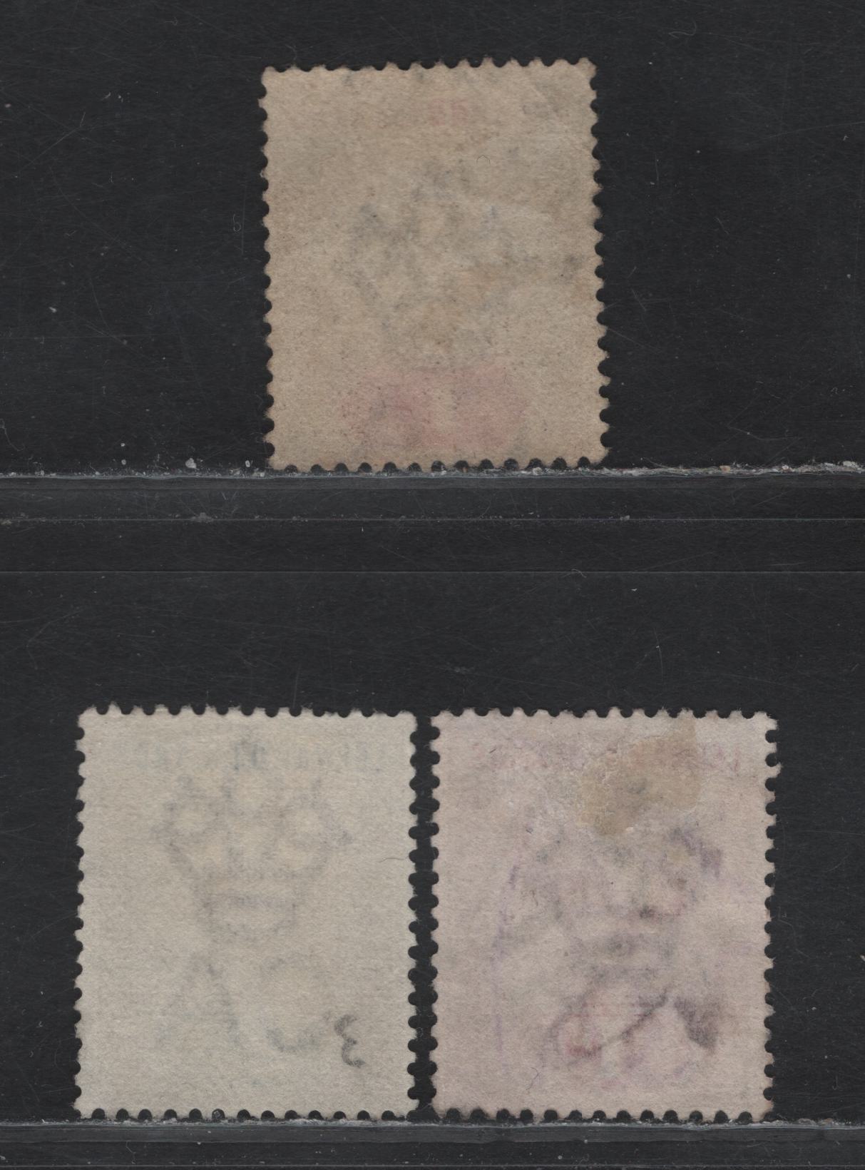 Lot 208 Leeward Islands (C) Barred Numeal Cancels For St. Kitts (A12) & Nevis(A09) On, 1890 Imperium Keyplate Issues, 3 F&VF Used Singles Includes Two Stypes Of A12 Cancel