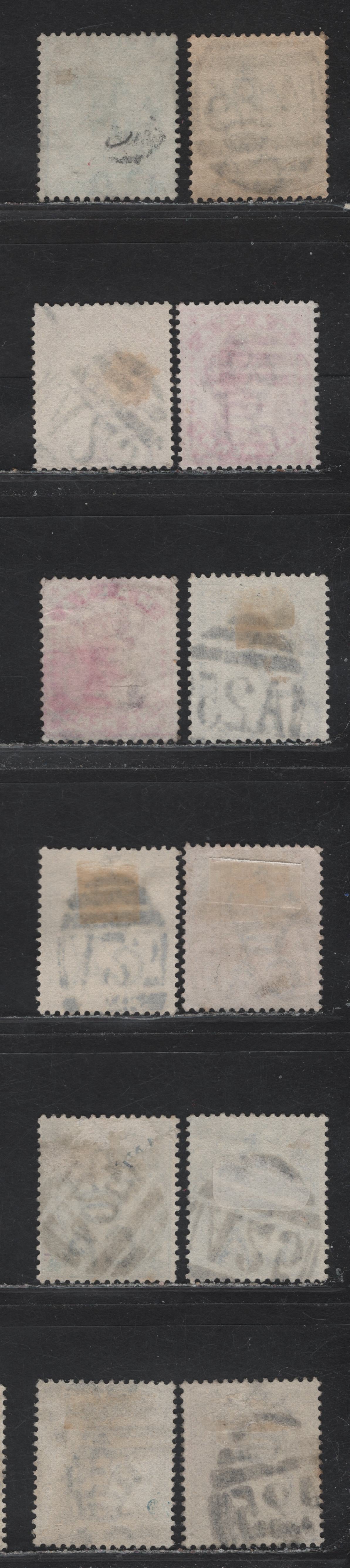 Lot 222 Malta (C) Selection Of A25 Barred Numeral Cancels On, 1885-1890 Queen Victoria Keyplates Issue, Wmk Crown CA, 12 F&VF Used Singles Includes SG#20(2), 21,22(2),23(2), 25,26(2), 27,29