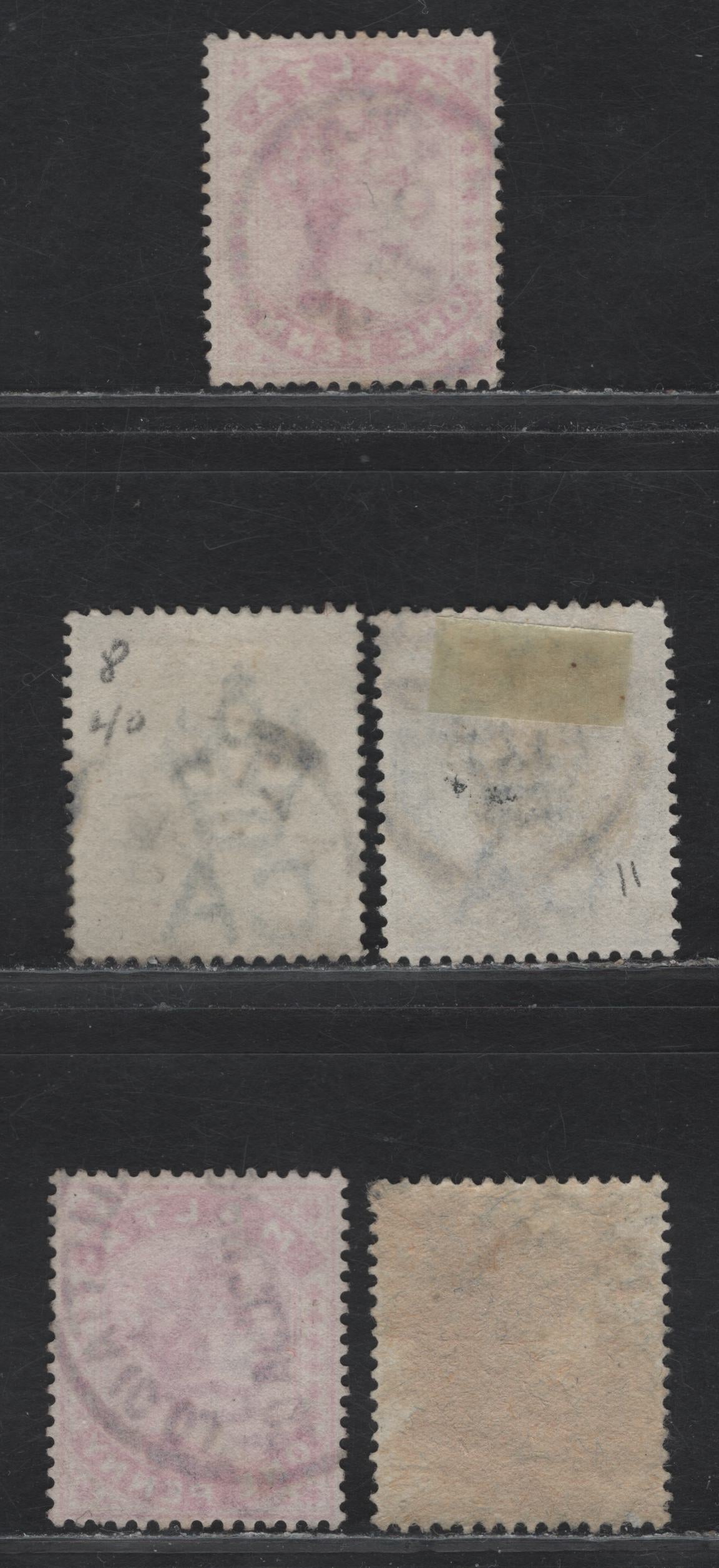 Lot 224 Malta (C) Selection Of Malta & Valetta CDS Cancels On, 1885-1890 Queen Victoria Keyplates Issue, Wmk Crown CA, 5 VF Used Singles With SG# 20,22 & 26. Inexpensive Stamps, But Uncommon With These Strikes