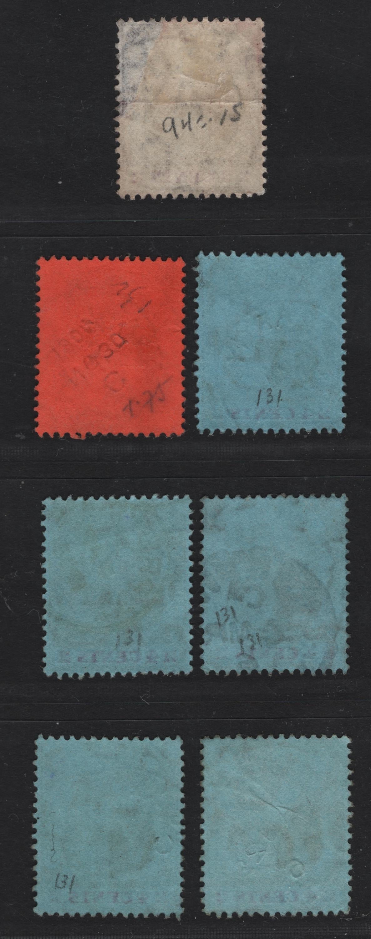 Lot 252 Mauritius (C) SG#165, 167-168, 1904-1907 Arms Issue, 7 Very Fine Used Singles, Small Town Cancels Include Argy, Phoenix, Curpipe, Pamplemousses, Terre Rouge And Bambous.", Most Rated As Scarce