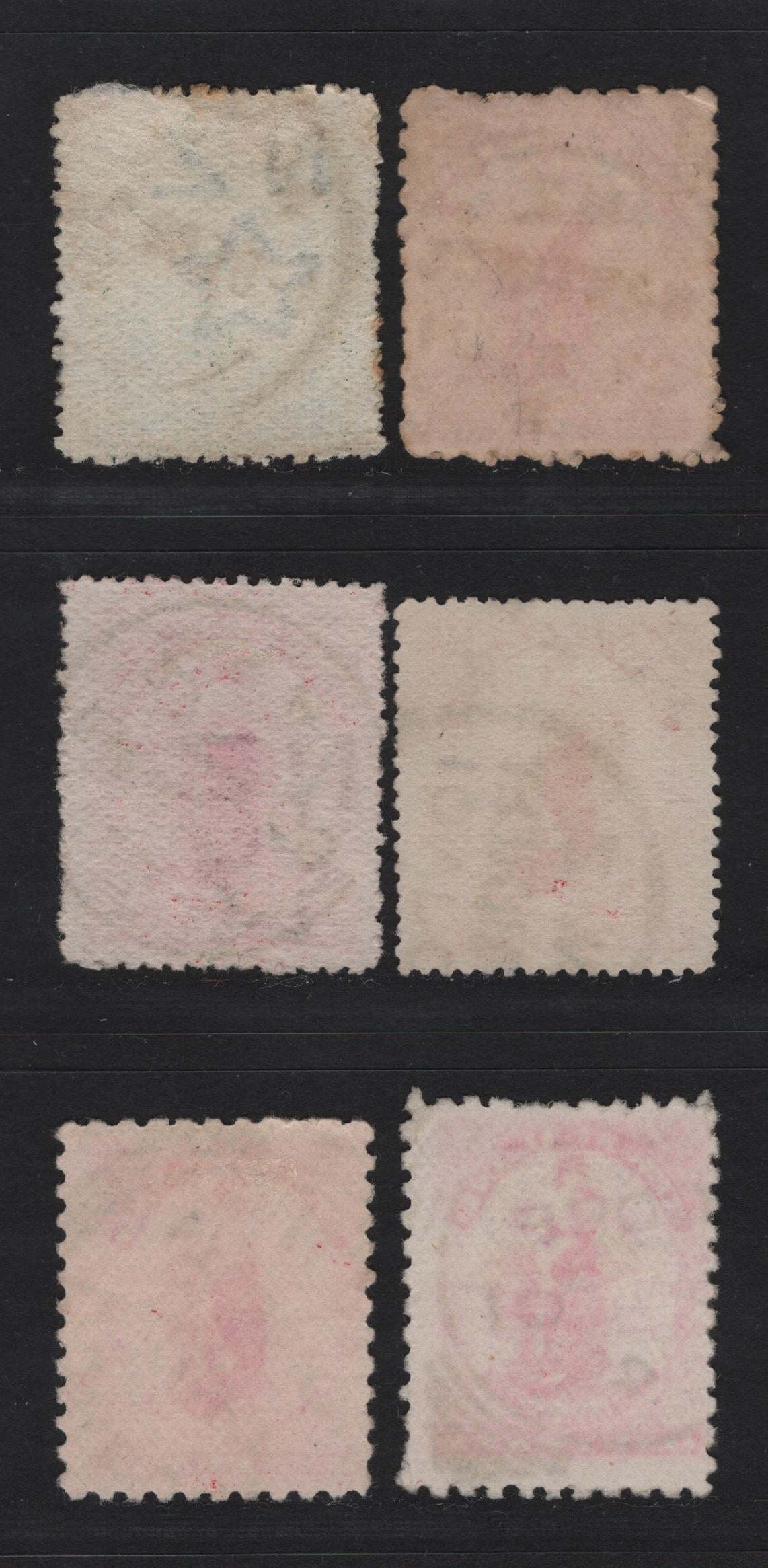 Lot 278 New Zealand (C) 1901-1907 Pictorial Issue, 6 Fine/Very Fine Used Singles, Waterlow Plates, Different Perfs & Papers, Having Small Town Cancels.