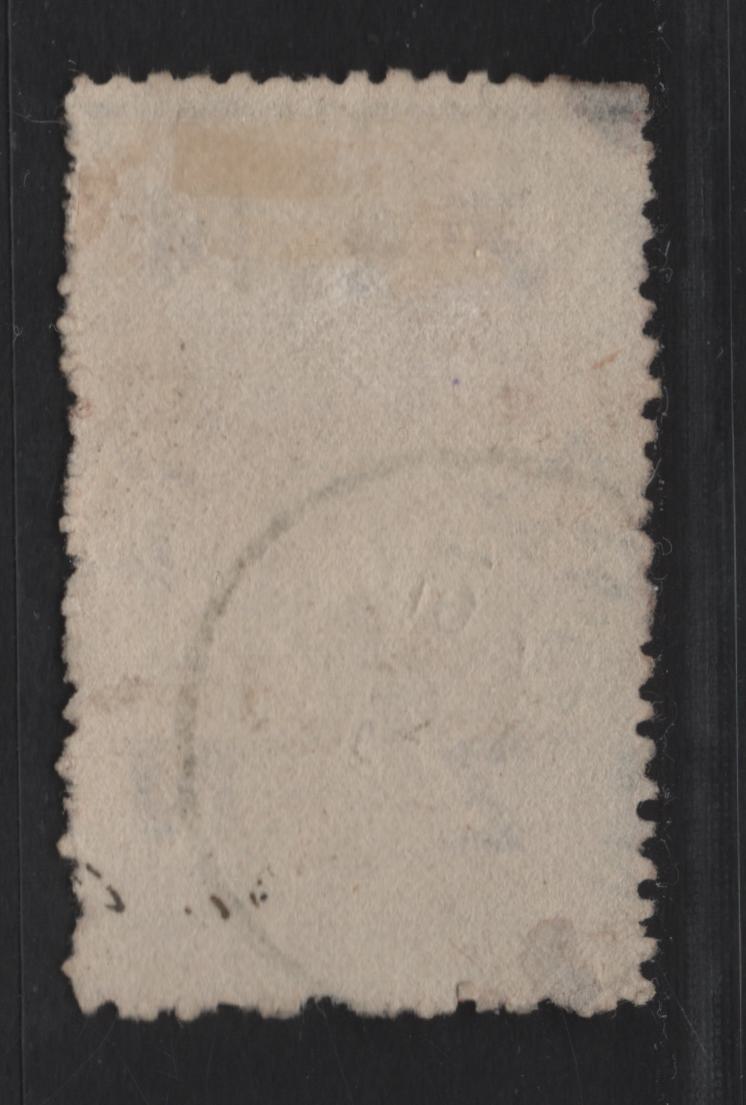 Lot 284 New Zealand (C) SG#F18 9/- Orange Queen Victoria, 1882-1886 Postal Fiscal Cancel, A Good Used Single, Star & NZ Wmk, 6mm Between NZ & Star, Perf 12, June 23 1891 Dunedin Cancel.