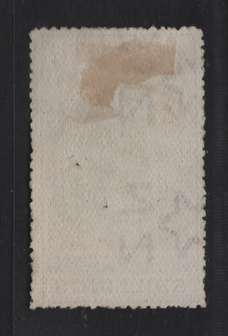 Lot 285 New Zealand (C) SG#F85 8/- Deep Blue Queen Victoria, 1906 Postal Fiscal Cancel, A Very Good Used Single, Sideways Star & NZ Wmk, Perf 14, Small Pinhole Just To The Right Of The Queen's Hair.