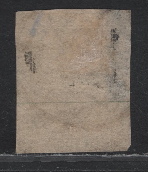 Lot 70 Switzerland SC#35 2r Gray Helvetia, 1858-1862 Strubel Issue, An Ungraded Used Single, Green Silk Threads, No Margins To Speak Of, Truncated LR Corner & Shallow Thin.