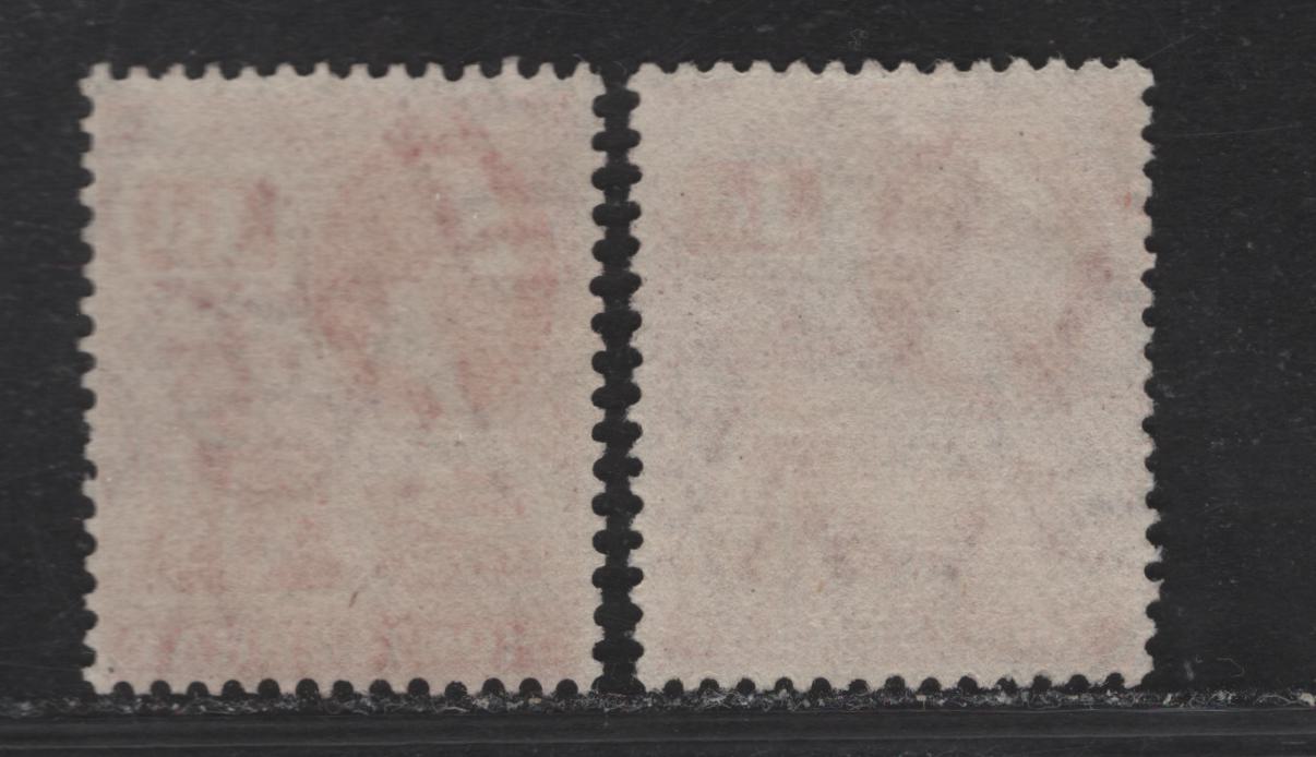 Lot 100 Montserrat (C) SG#50, 50a 1d Scarlet - Carmine Red King George V, 1916-1922 KGV Colonial Badge Keyplate Issue, 2 Very Fine Used Singles, SON December 7 1917 & June 8 1921 Montserrat CDS Cancels