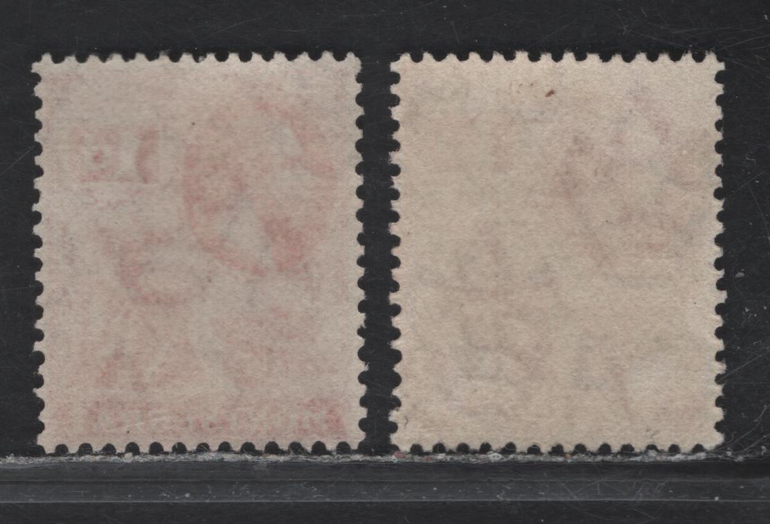 Lot 101 Montserrat (C) SG#50, 50a 1d Scarlet - Carmine Red King George V, 1916-1922 KGV Colonial Badge Keyplate Issue, 2 Fine Used Singles, SON October 2, 1918 & June 8 1921 Montserrat CDS Cancels