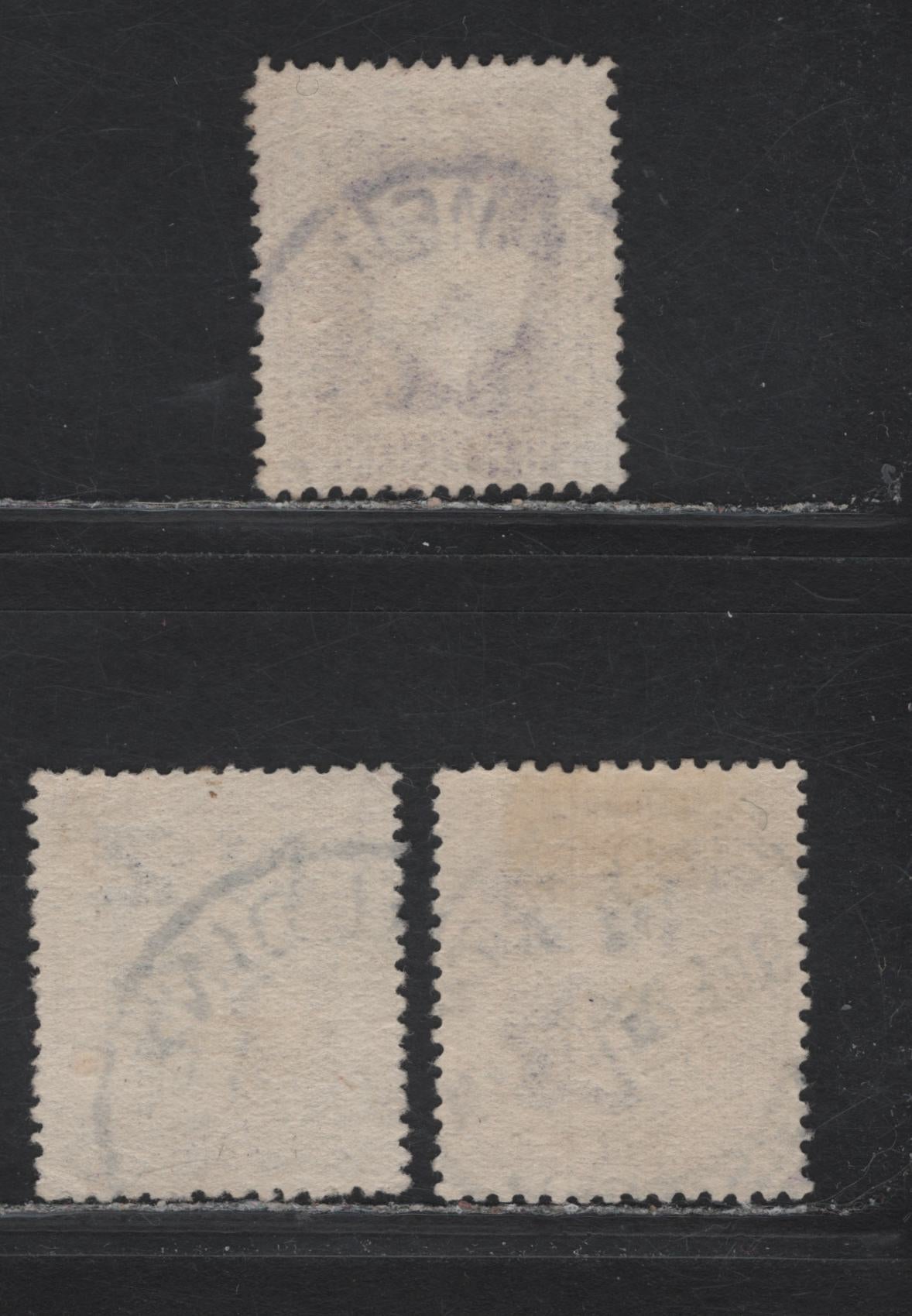 Lot 110 New Zealand (C) SG#422e,g 4d Bright Violet - Deep Purple King George V, 1915-1930 KGV Profile Head Issue, 3 Very Fine Used Singles, CDS Town Cancels Including Kumeu, …Aldine & Wellington