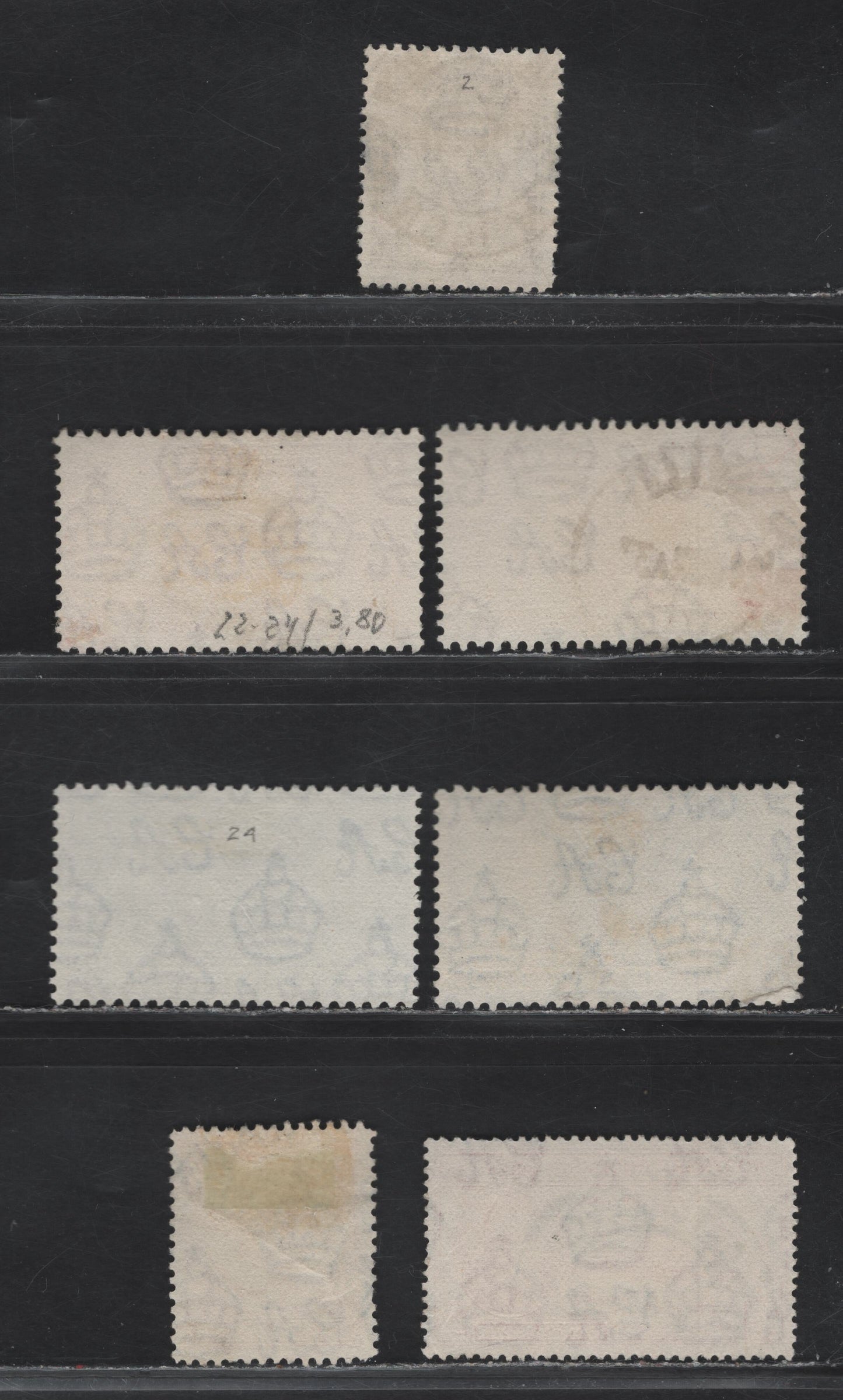 Lot 131 Northern Rhodesia (C) SG#22-24, 2, 30, 47 1d - 2d Brown - Carmine King George V, 1925-1946 Definitive - Victory Issues, 7 Very Fine Used Singles, SON Town Cancels Including Monguleali, Fort Jamieson, Ndola & Lusaka