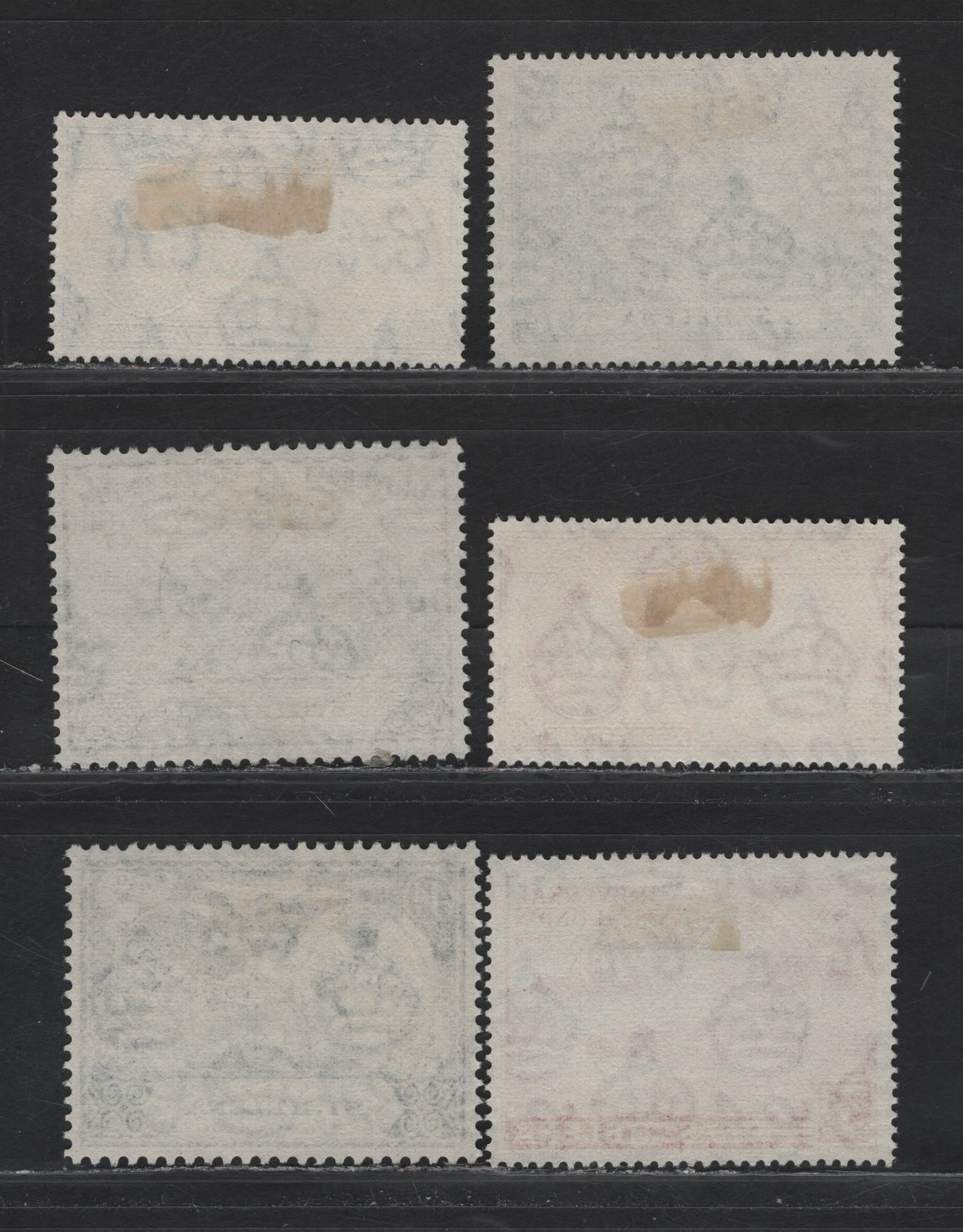 Lot 147 St. Helena (C) SG#141-142, 145-148 2d - 1/- Red Orange - Blue Black , 1946-1949 Peace & UPU Issues, 6 Very Fine Used Singles, SON St. Helena (C) CDS Cancels
