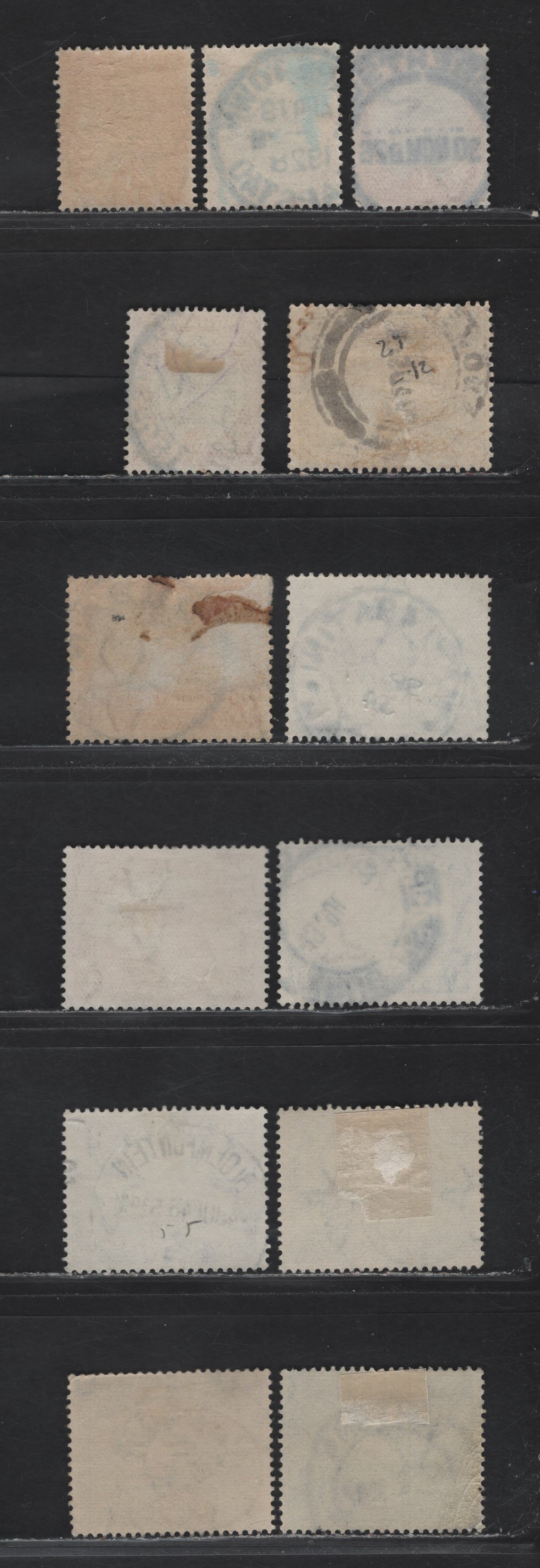 South Africa (C) , 1927-1948 Pictorial Issues, 13 F&VF Used Singles With SON Readable Cancels Incl. Durban Robertson,Cape Town,Volksrust, Martzburg, Andover, Abatini, Krugersdorp, Bloemfortein, Knysna & Swellendam