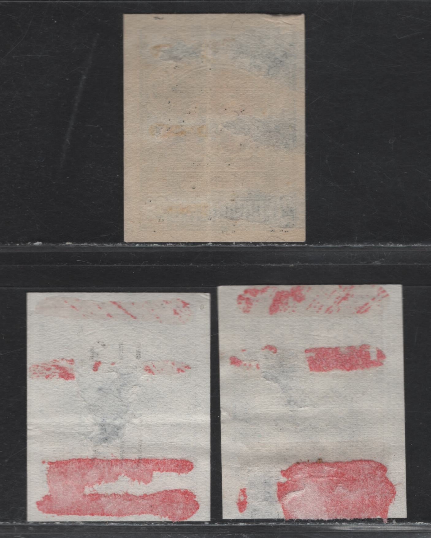 Lot 177 Canada (C) Ryan#RC815, RC817, RC770 20 & 25 Black Cigarettes, 1943-1968 Cigarette Revenue Small Size & BABN Surcharged Issues, 3 Fine Used Singles, Usual Vertical Creases or Shallow Thins