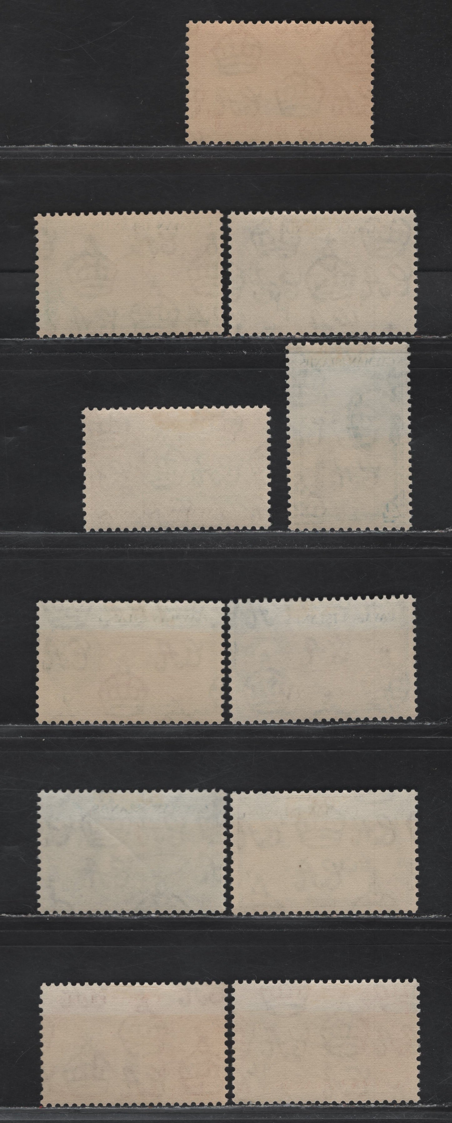 Lot 281 Cayman Islands (C) SG#148-158 1/4d Deep Bright Blue & Rose Red - 1/- Brown & Red Orange, 1953-1962 Pictorial Definitives, 11 F&VF OG Singles