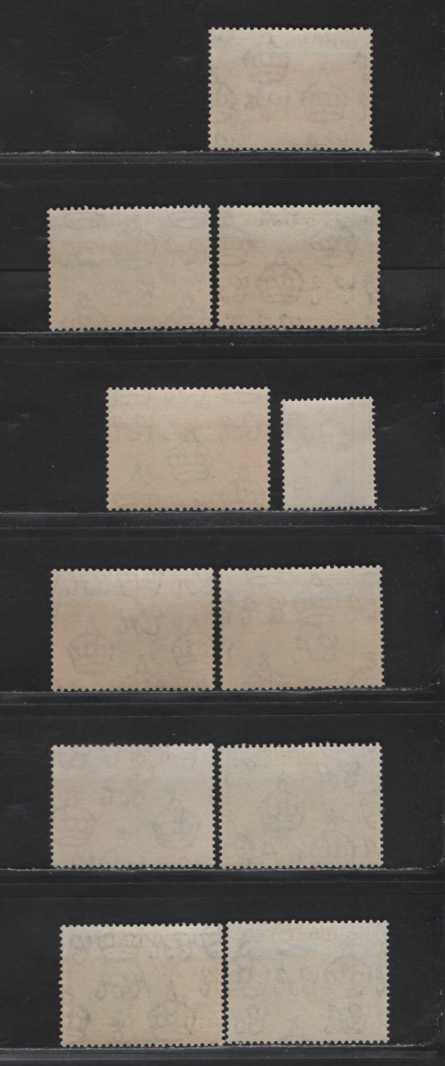 Lot 288 Dominica (C) SG#140-150, 155 1/2d Brown - 48c Deep Brown & Violet, 1954-1962 Pictorial Definitives, 11 F&VFOG Singles
