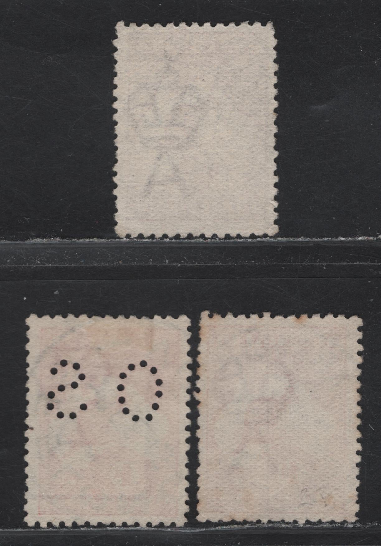 Lot 3 Australia (C) SG#O17e, 2d, 5 1d - 3d Red - Olive Kangaroo & Map, 1913-1914 Kangaroo & Map Issue, 3 Fine/Very Fine Used Singles, First Wmk (Wide Crown Over A), SON Town Cancels For Aramac, Geelong & Port Headland