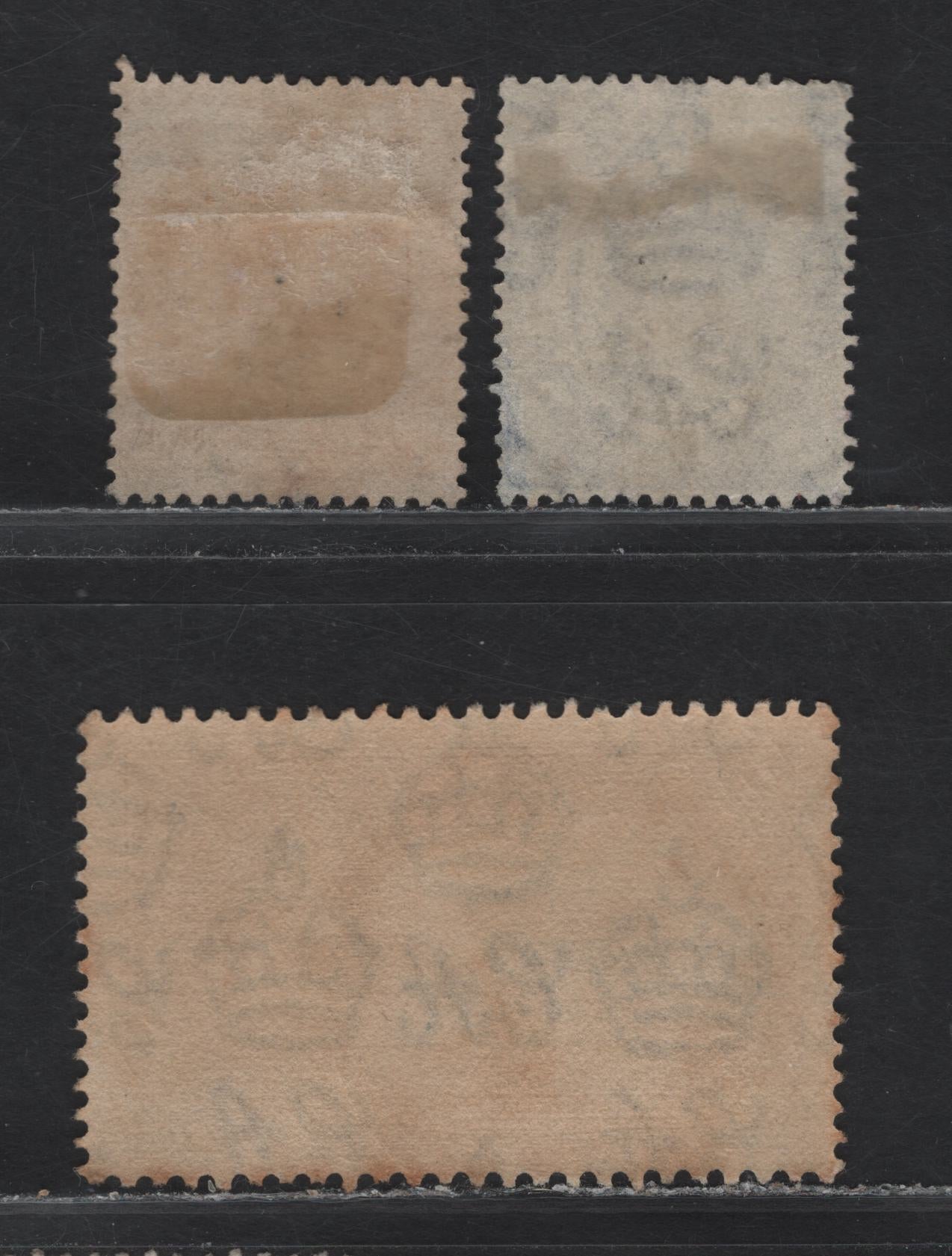 Lot 34 British Honduras (C) SG#103, 131, 143 3c Orange - Ultramarine & Gray Black King George V - Silver Jubilee, 1913-1935 KGV Keyplates - Silver Jubilee Issues, 3 Fine/Very Fine Used Singles, Corosal, Belize & United Fruit Company Paquebot Cancels
