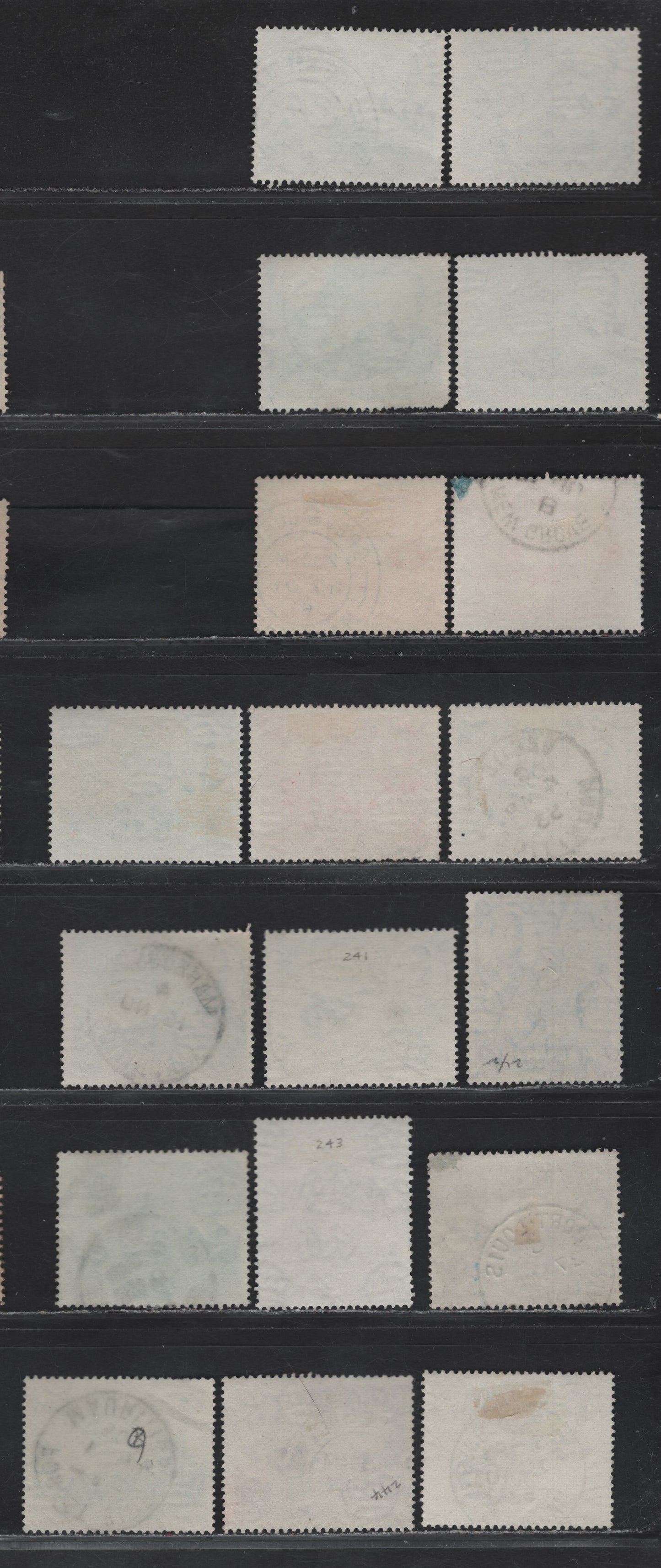 Lot 98 Mauritius (C) SG#280-285, 287 5c - 1r Blue - Sepia King George VI, 1950 KGVI Pictorial Issue, 18 Fine/Very Fine Used Singles, SON Town Cancels