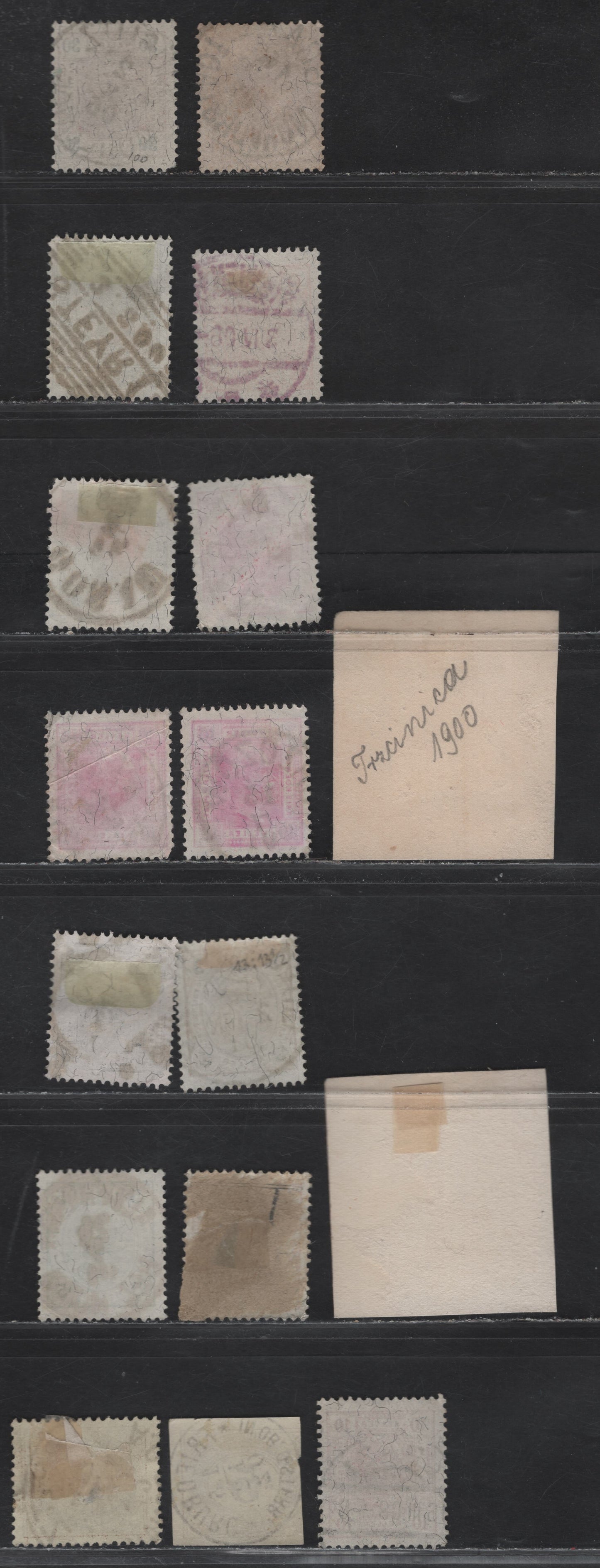 Lot 11 Austria SC#J14, J24, 71-73, 75, 77-78, 84, 89, 91-92, 97 3h - 2k Brown - Gray Lilac Franz Josef, 1899-1907 Franz Josef Issue, 17 Fine/Very Fine Used Singles, Heller Currency, SON Town Cancels, Many Appearing From The Austero-Hungarian Empire.
