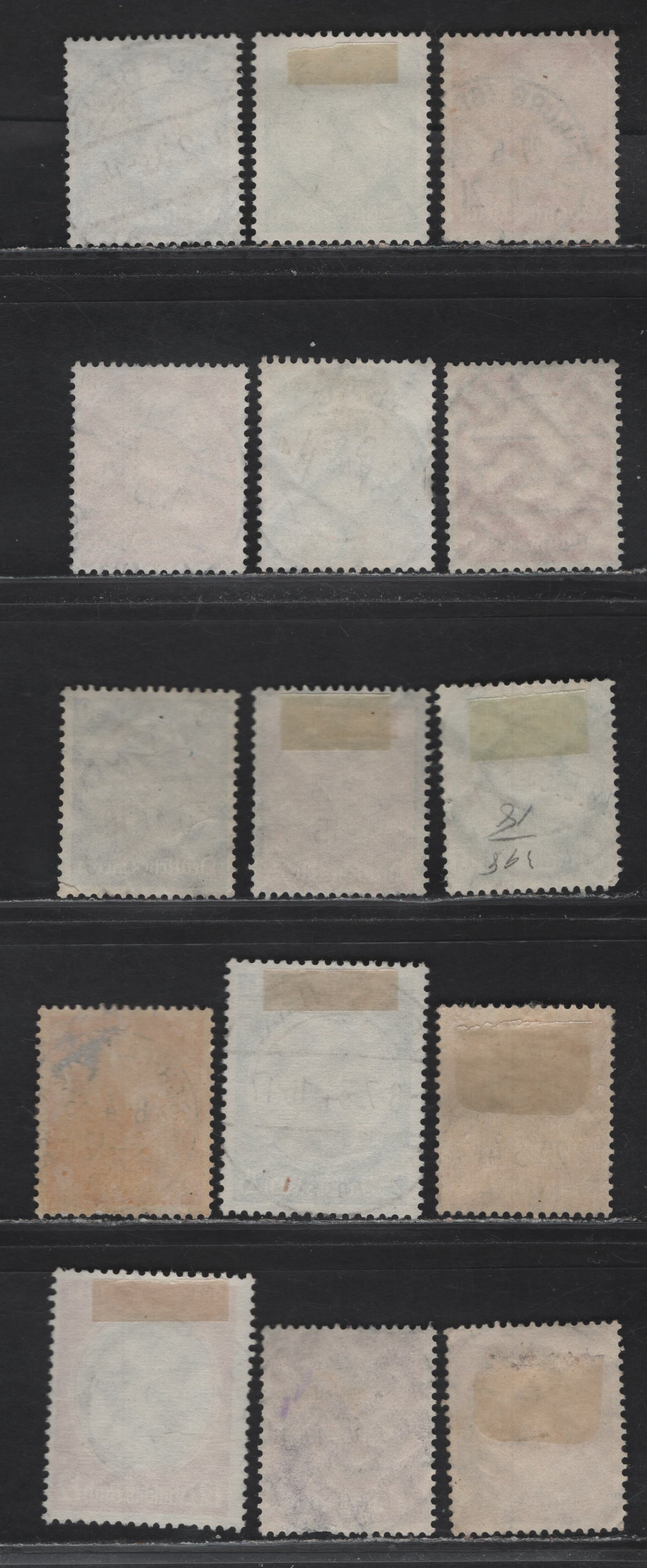 Lot 162 Germany SC#391/436 4pf-3pf Grey Blue - Olive Bistre Von Hindenburg - Herman Von Wissman, 1932-1934 Von Hindenburg Definitives Wmk Network - Memorial Issue, 15 Fine & VF Singles All With SON CDS Town Cancels, 15pf Has a Thin and is Not Counted