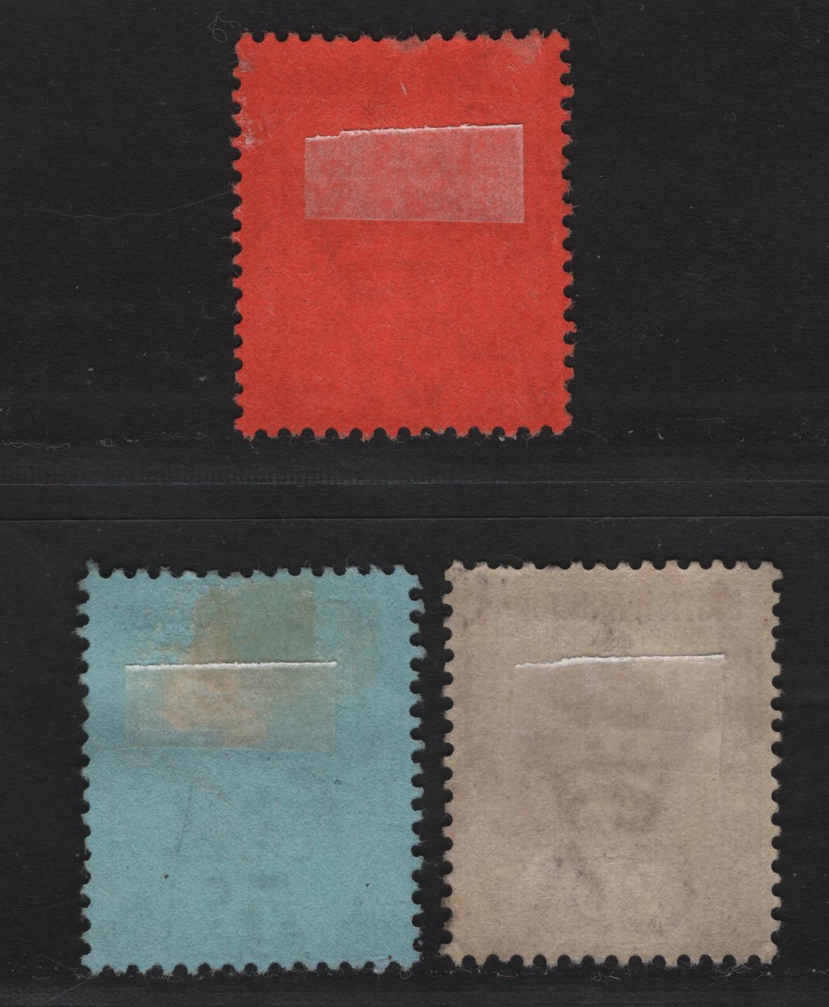 Lot 233 British Honduras SG#81-83 2c - 20c Purple & Black on Red - Dull & Bright Purple King Edward VII, 1902-1904 King Edward VII Imperium Keyplate Issue, 3 Very Good/Fine/Very Fine Used Singles