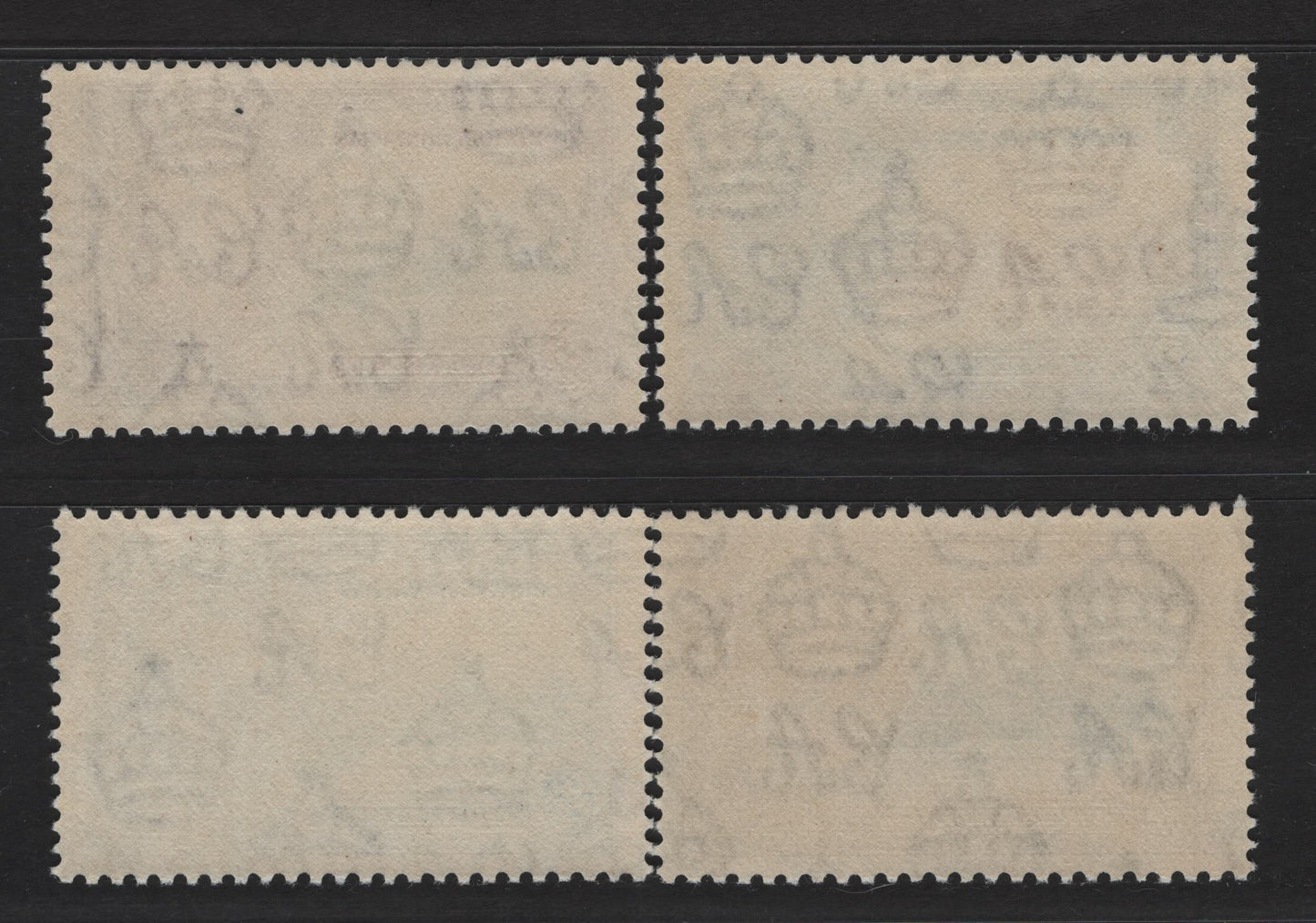 Lot 249 British Honduras SG#143-146 3c - 25c Ultramarine & Gray Black - Slate & Purple KGV & Windsor Castle, 1935 Silver Jubilee Issue, 4 VFNH Singles