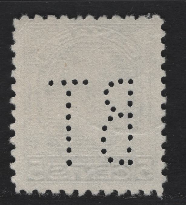 Lot 344 Canada #199 5c Blue King George V, 1932 Medallion Issue, A VFOG Single, Bell Telephone Perfin