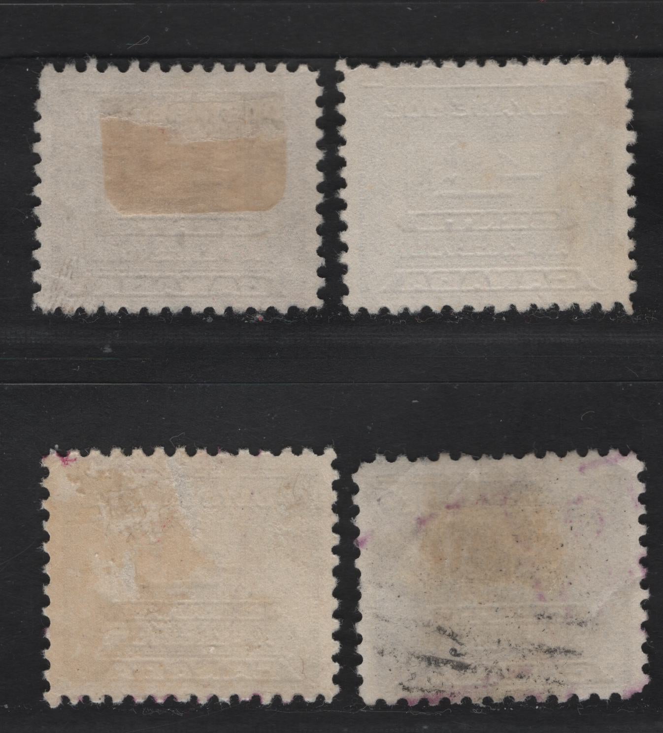 Lot 369 Canada #J13 4c Dull Violet, Bluish Violet & Pale Bluish Violet Numeral, 1933-1934 Third Postage Due Issue, 4 Very Fine Used Singles, All Different Shades