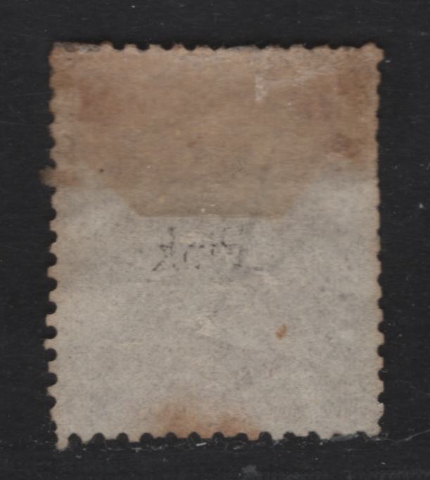 Lot 1 British Columbia & Vancouver Island #29 2 1/2d Pale Dull Rose, 1860 Queen Victoria Issue, Unwatermarked, A Good Used Single Some Toning Along Top & Perfs Clipped At Left & Ribbed Along Top