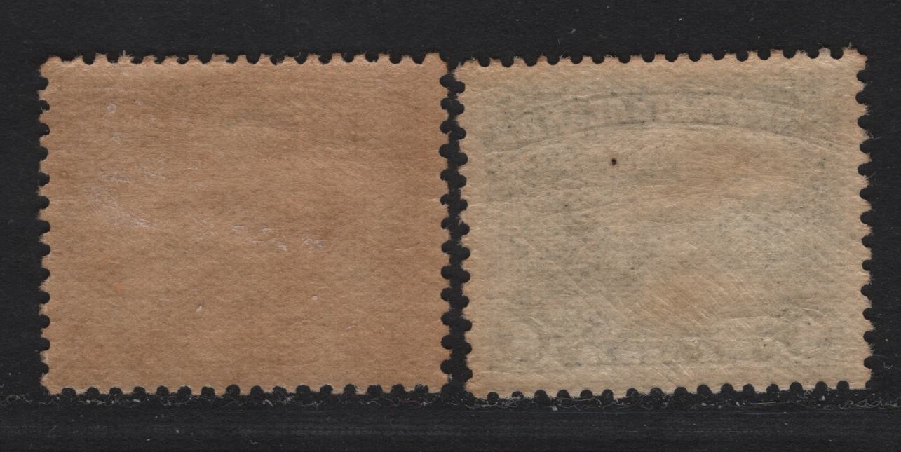 Lot 152 Newfoundland #136-137 6c-8c Grey & Dull Purple Upper Steadies & Quidi Vidi, 1923-1924 Pictorial Issue, 2 VFOG Singles Paper WM-H, Comb Perf. 14 x 13.8, 14