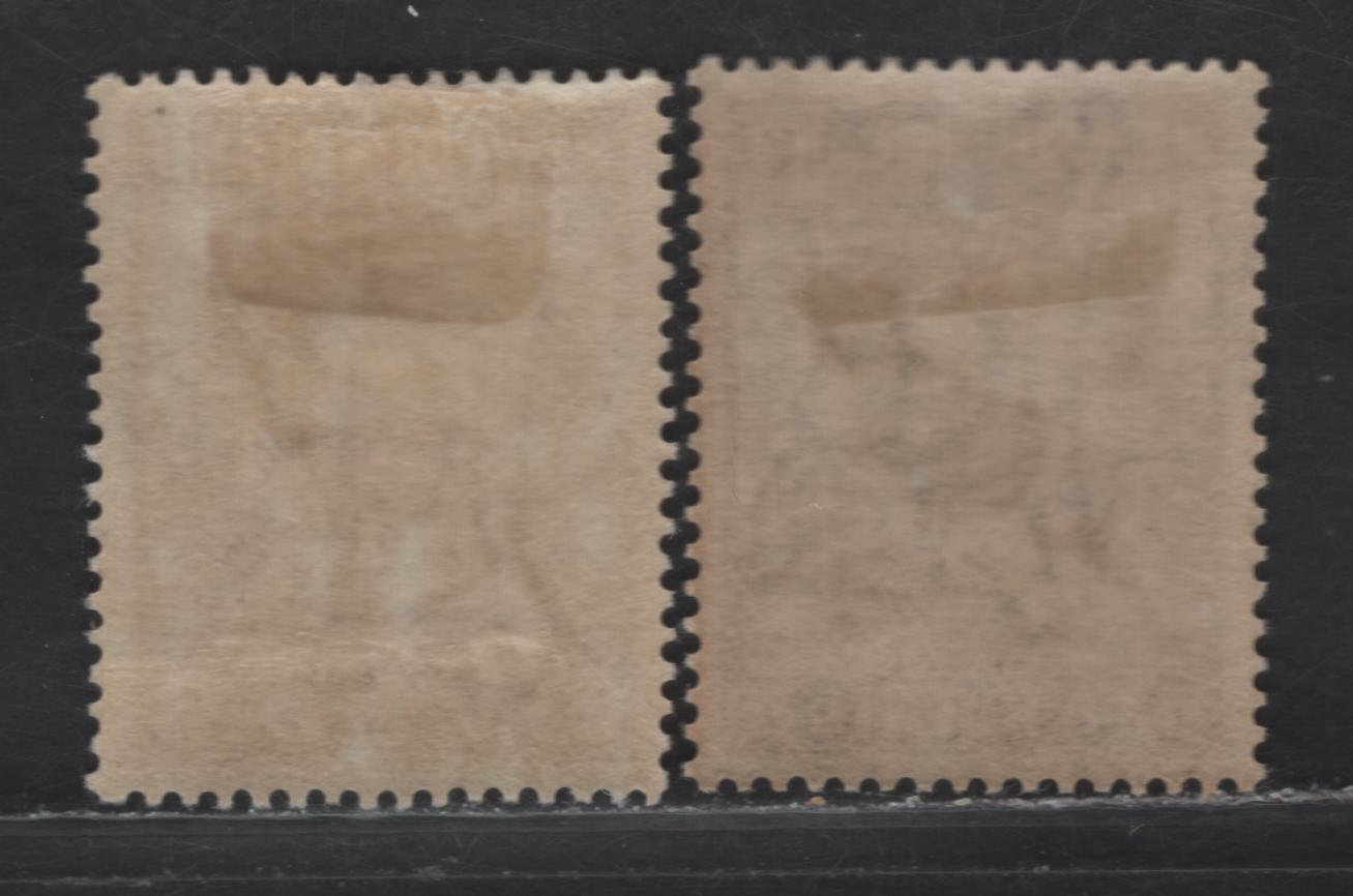 Lot 188 Newfoundland #190-191 5c Violet Brown & Deep Violet Caribou, 1932-1937 Perkins Bacon Resources Issue, 2 VFOG Singles Dies 1 & 2