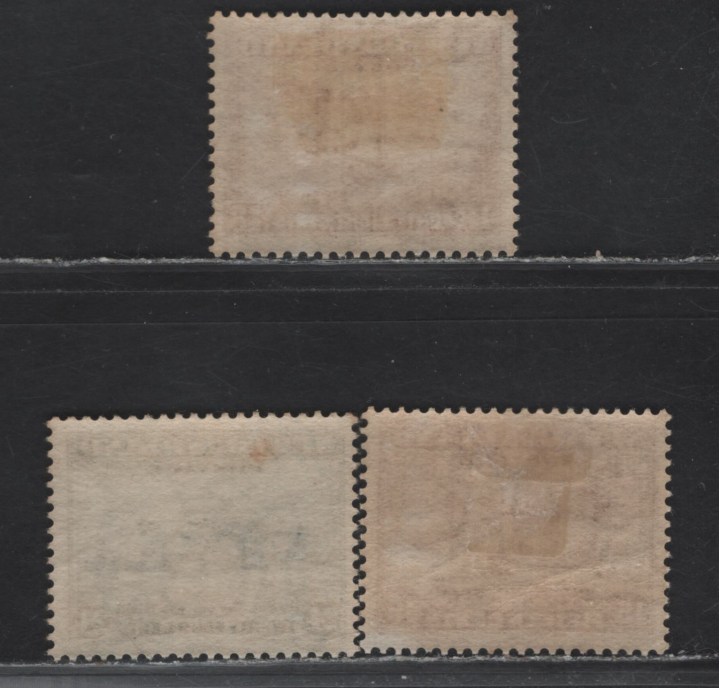Lot 192 Newfoundland #195, 199, 210 15c-48c Magenta - Prussian Blue Seal - Loading Iron Ore Bell Island, 1932-1937 Perkins Bacon Resources Issue, 3 Fine & VFOG Singles
