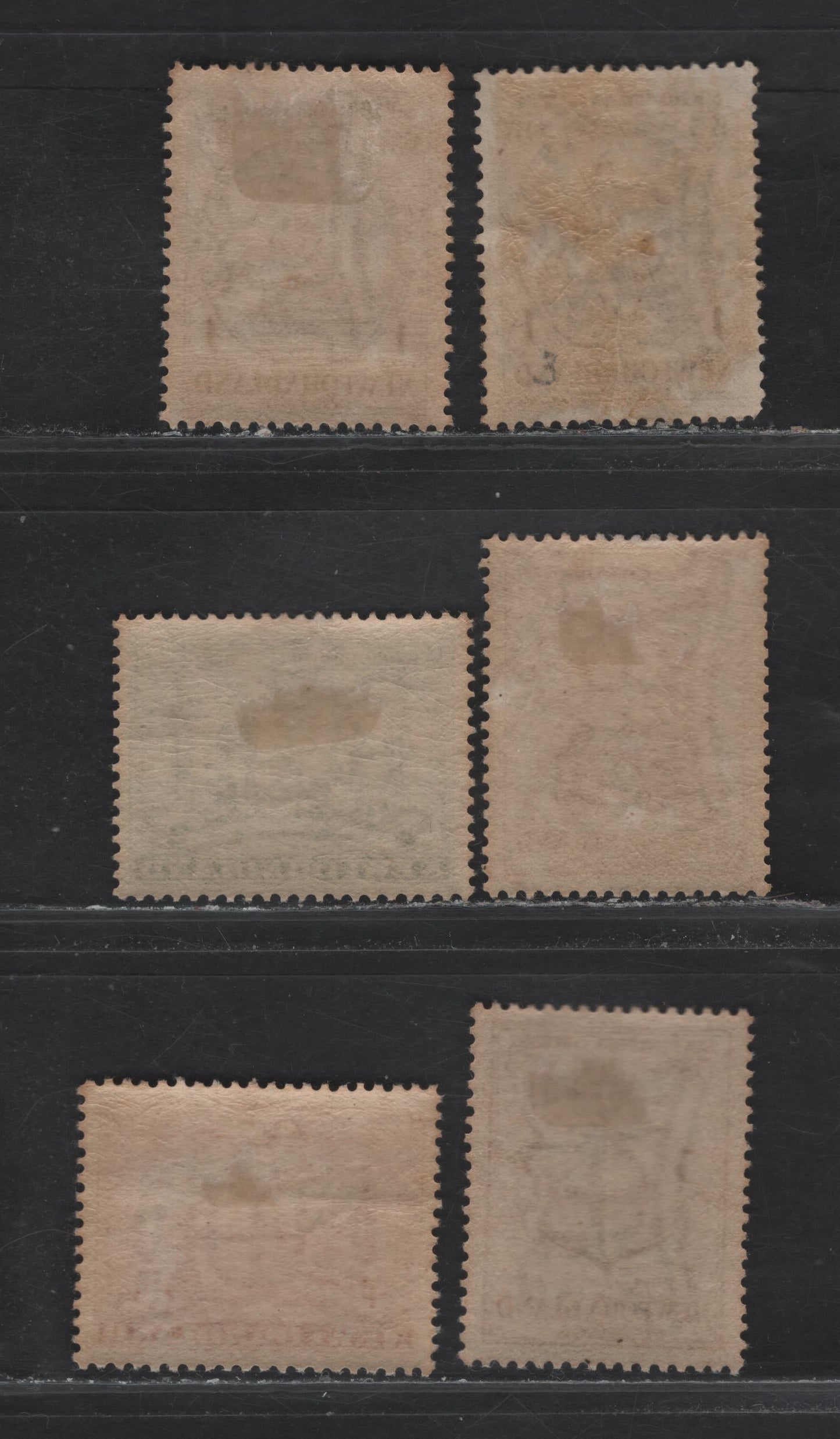 Lot 196 Newfoundland #212-216 1c-5c Grey Black - Deep Rose Lilac Sir Humphrey Gilbert - Token From Elizabeth I, 1933 Sir Humphrey Gilbert Issue, 6 Fine & VFOG Singles