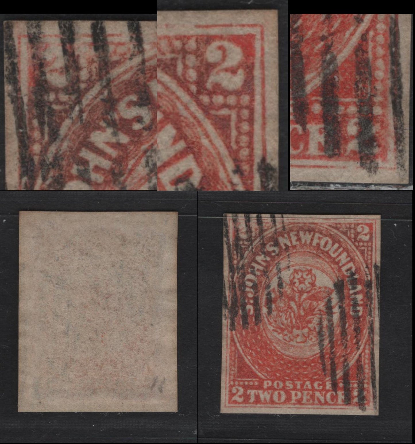 Lot 29 Newfoundland #11 2d Orange, 1860 Pence Issue, A VG Used Single VF Appearing Example That is Actually Expertly Repaired, With Margins Built Up And Added On 4 Sides