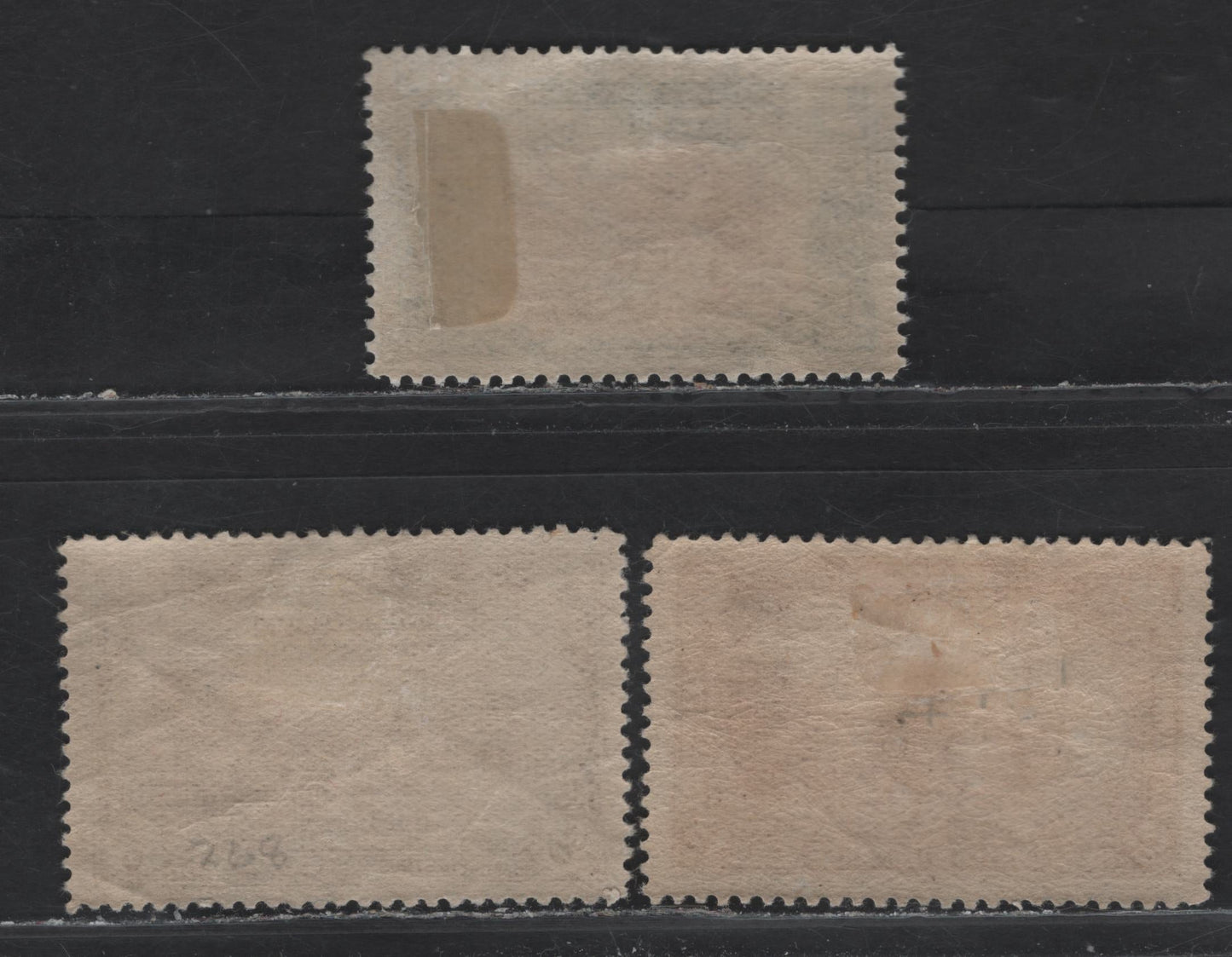 Lot 102 Turkey (C) SC#252, 597-598 1.75pi - 50pi Slate & Red Brown - Brown Pictorials, 1913-1920 Pictorial Issue, 3 VFOG Singles