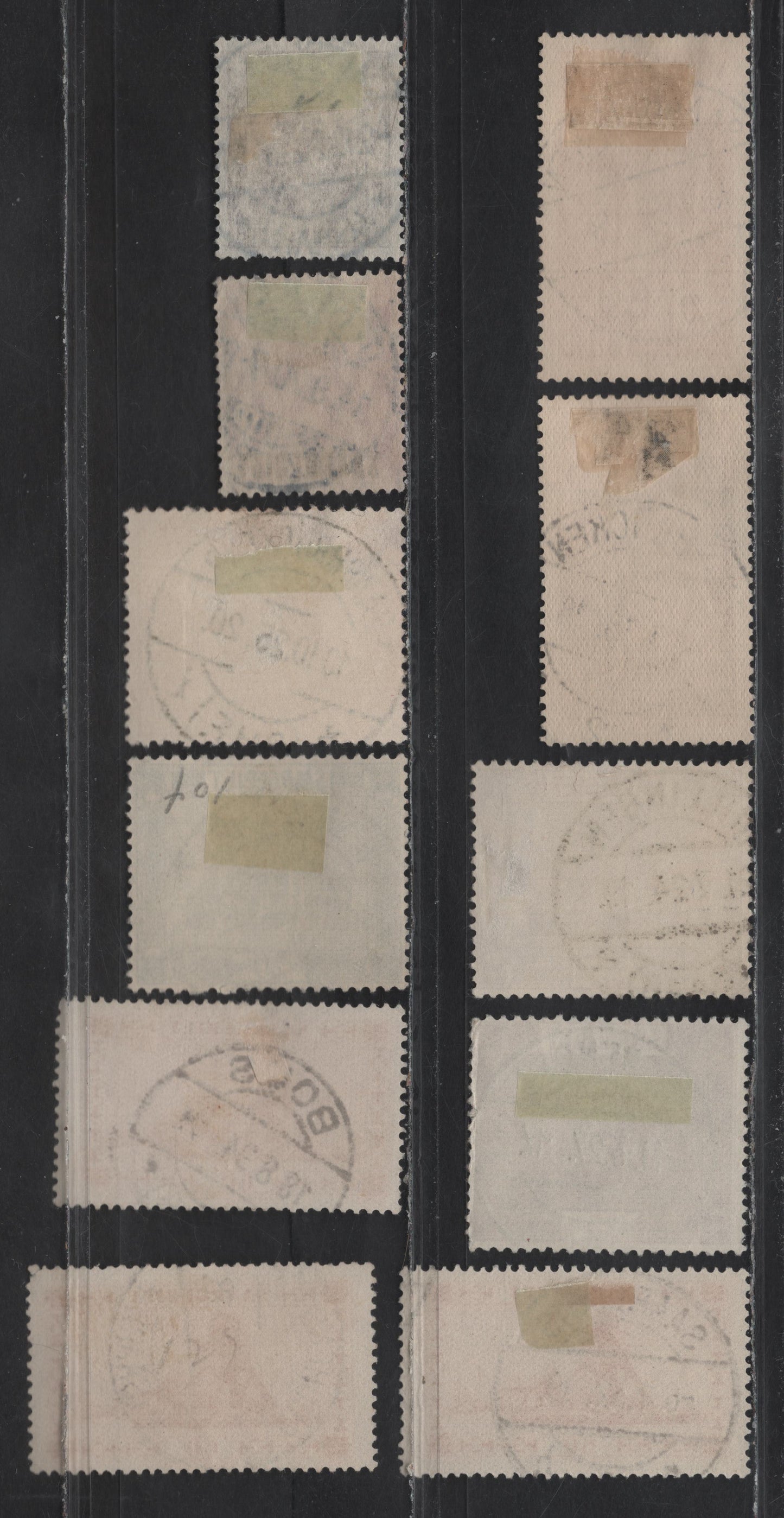 Lot 130 Saar (C) SC#42-43, 103, 105, 107, 127, O23, B47-B48 5pf - 60pf Red Brown - Orange Germania, 1920-1934 Overprinted Germania - Official Overprinted Issues, 9 Fine/Very Fine Used Singles, SON CDS Cancels