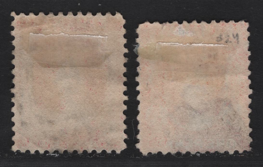 Lot 13 Bahamas SG#40-41 1d - 4d Scarlet Vermillion - Rose Queen Victoria, 1882 Queen Victoria Sideface Issue, 2 Very Good/Very Fine Used Singles, Perf 12, Crown CA Wmk, Large Thin On Back Of 1d.