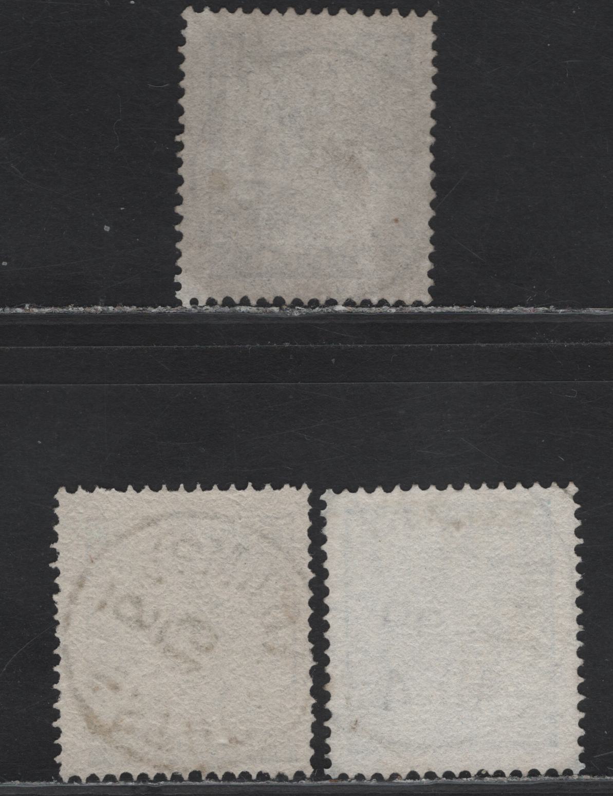 Lot 139 Sweden SC#8-9 12o Blue & Ultramarine Coat of Arms, 1858-1862 Coat of Arms Ore Denominated Issue, 2 Fine/Very Fine Used Singles, SON CDS Stockholm, Linkoping And One Other City I Quite Cant Make Out