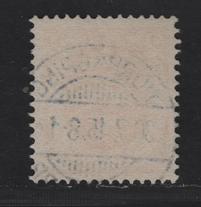Lot 155E Sweden (C) Facit#72vi (SC# 68var) 2o Orange Arms, 1910-1914 Arms Issue, A Very Fine Used Single, SON July 30 1915 Norrkoping Cancel, Unwatermarked