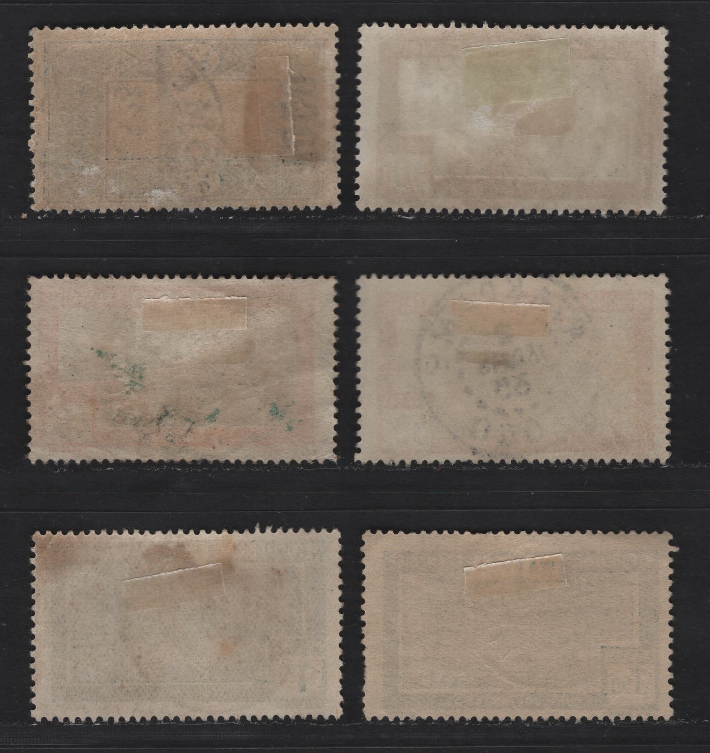 Lot 203 Togo SC#200, 228, 225, 230, 240, 245 25c - 1.50fr Slate & Orange - Blue & Light Blue Pictorials, 1921-1938 Overprinted - Pictorial Keyplate Issues, 6 Fine/Very Fine Used Singles, SON Town Cancels