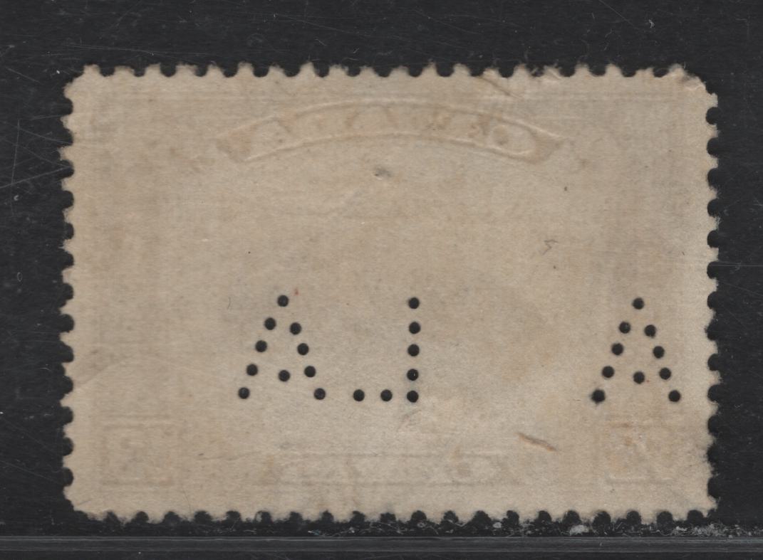 Lot 224 Canada (C)#201 13c Slate Violet Quebec Citadel, 1932 Medallion Issue, A Fine Used Single, Ontario Legislative Assembly Perfin Pos. 1, Small Wrinkle At Top Paper Flaws