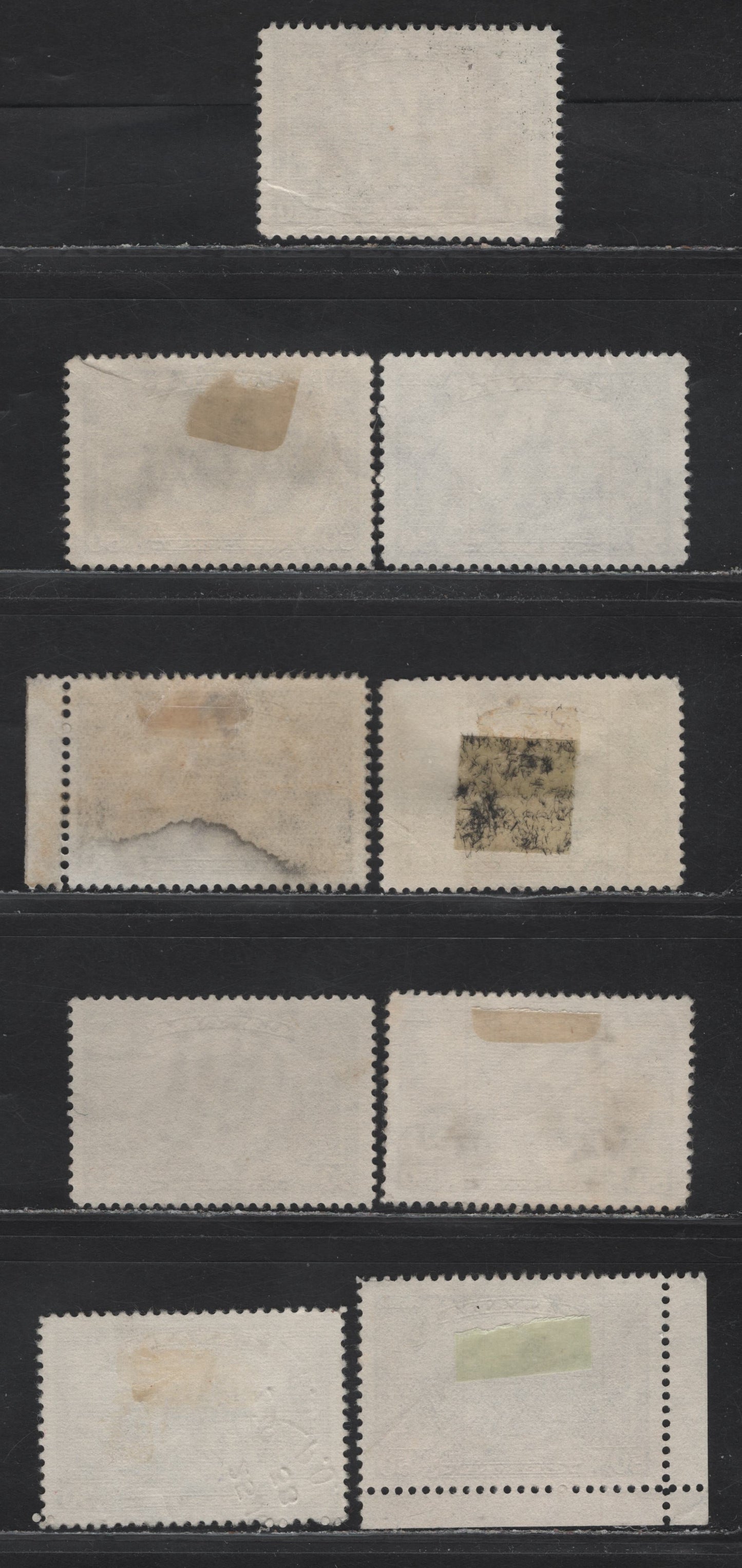 Lot 358 Canada #226 50c Dull Slate Violet Parliament, 1935 KGV Pictorial Issue, 9 Very Fine Used Singles, Various Papers, Unchecked As to Type Or Perf