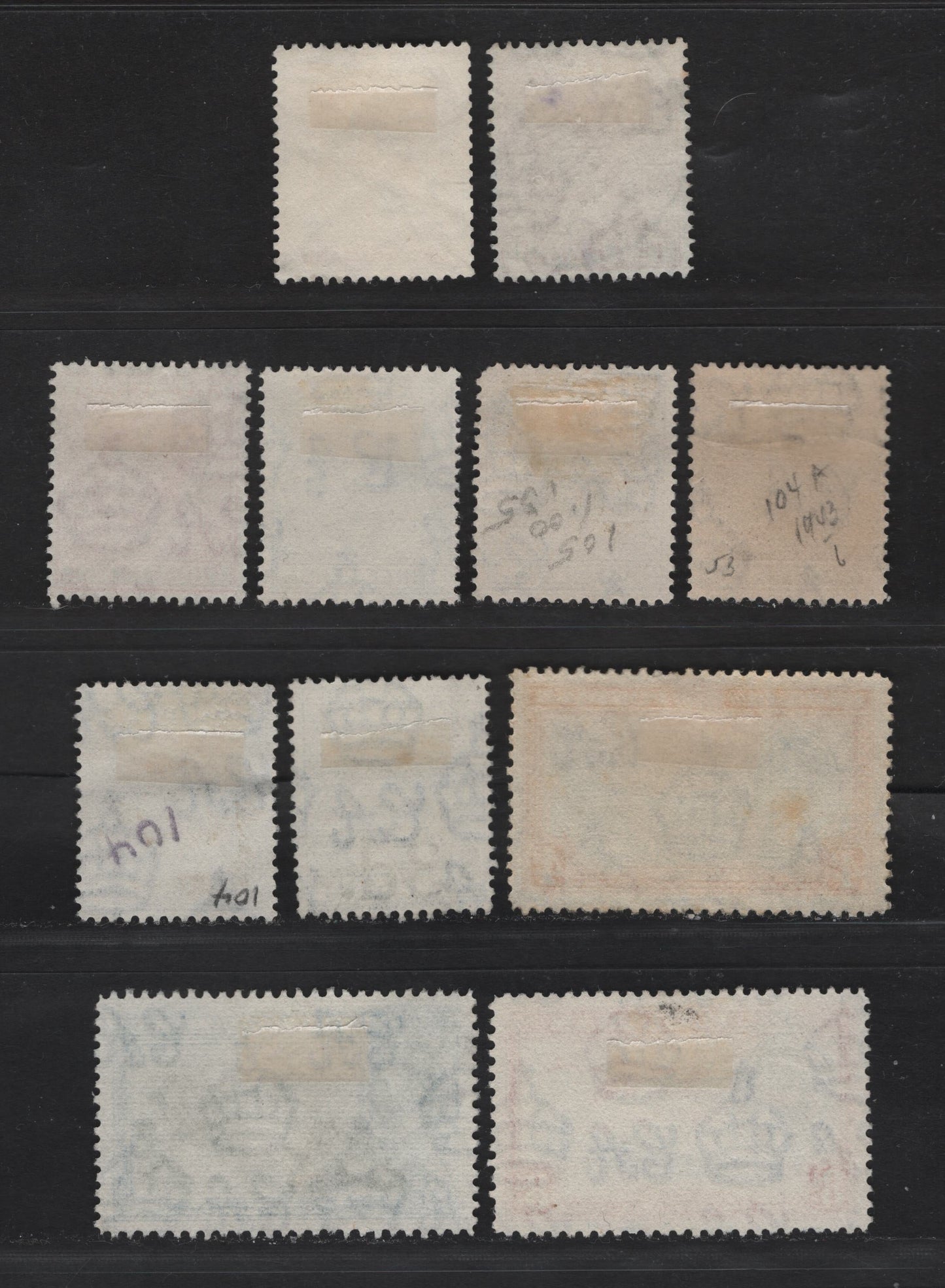 Lot 64B Bahamas SG#153-a, 154, 154ab,b, 154e, 155c, 158-161 2.5d - 8d Ultramarine - Ultramarine & Scarlet King George VI, 1938-1952 KGVI Issue, 11 Fine/Very Fine Used Singles